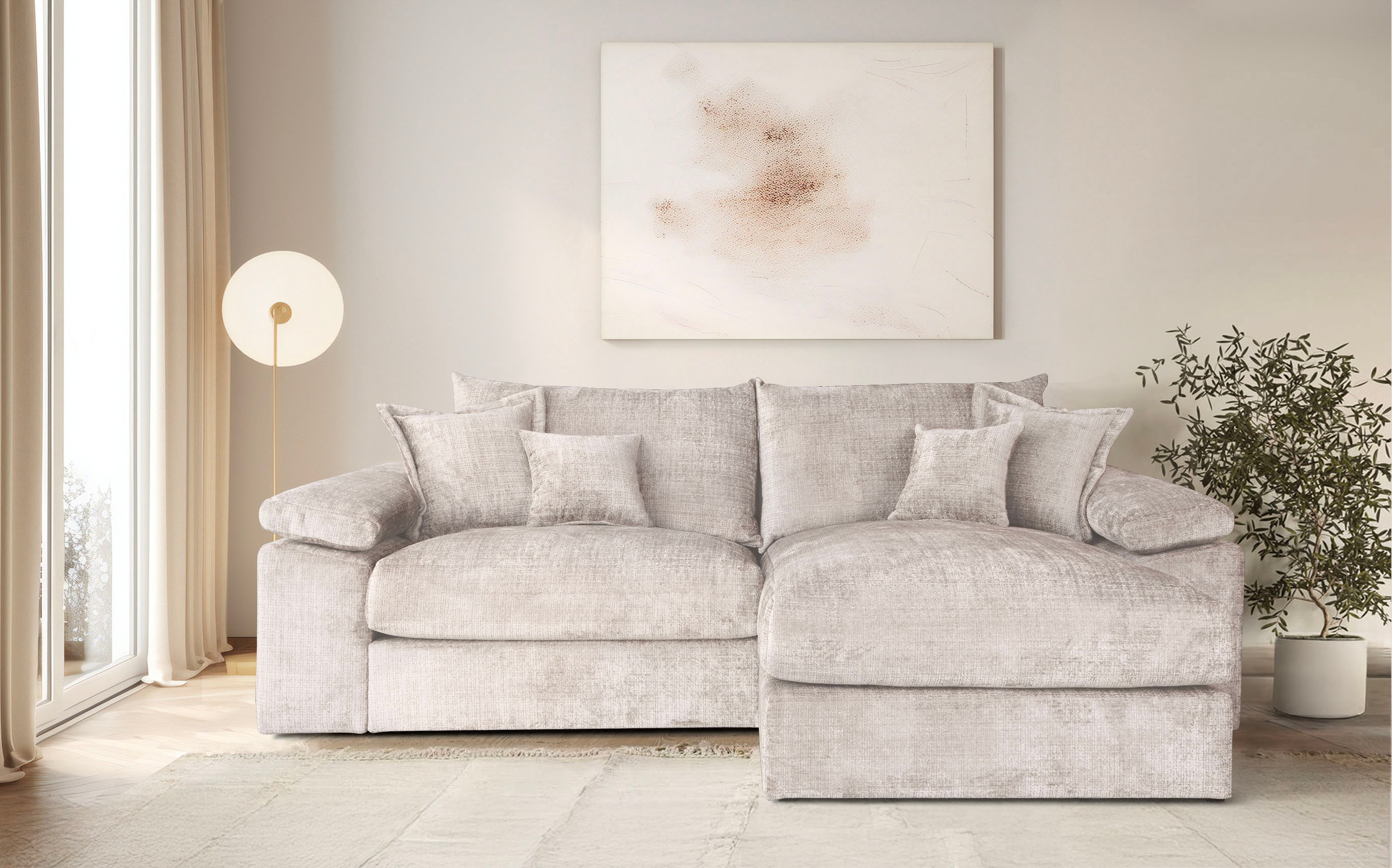 Home affaire Ecksofa »Soft&Cosy XL L-Form - Breite 246 cm«, Mega-Sofa, Cord günstig online kaufen