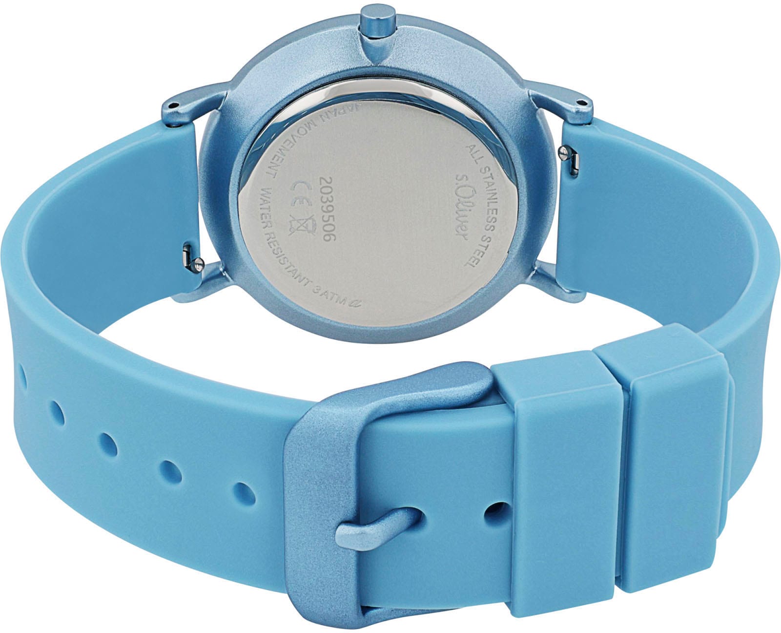 s.Oliver Quarzuhr, Armbanduhr, Damenuhr, Silikonarmband, analog