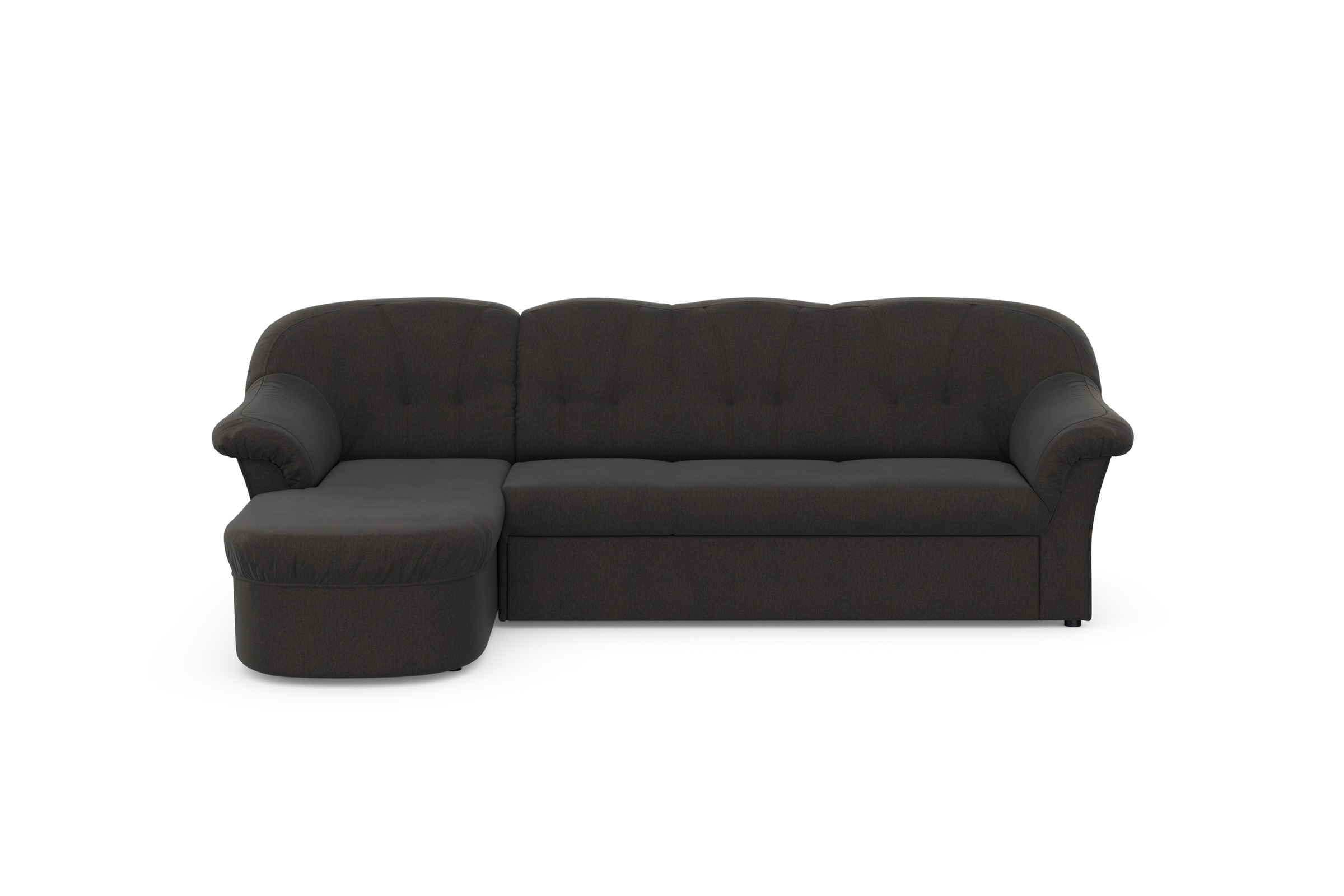 DOMO collection Ecksofa »Pegnitz, elegante Rückensteppung, kompakte Stellmaße 238/141cm, L-Form«, wahlweise mit Bettfunktion