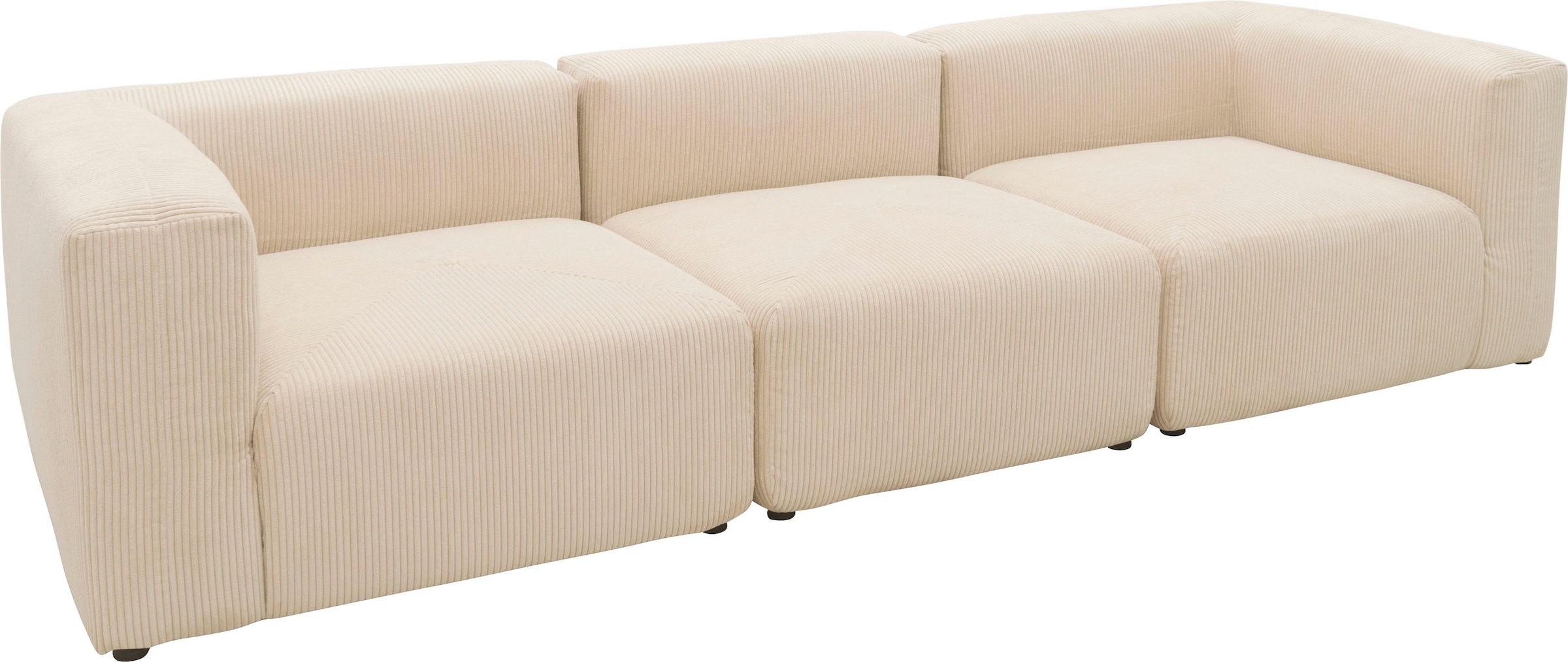 RAUM.ID Big-Sofa »Gerrid«, Cord-Bezug, bestehend aus Modulen: 2 Eck- und ein Mittelelement