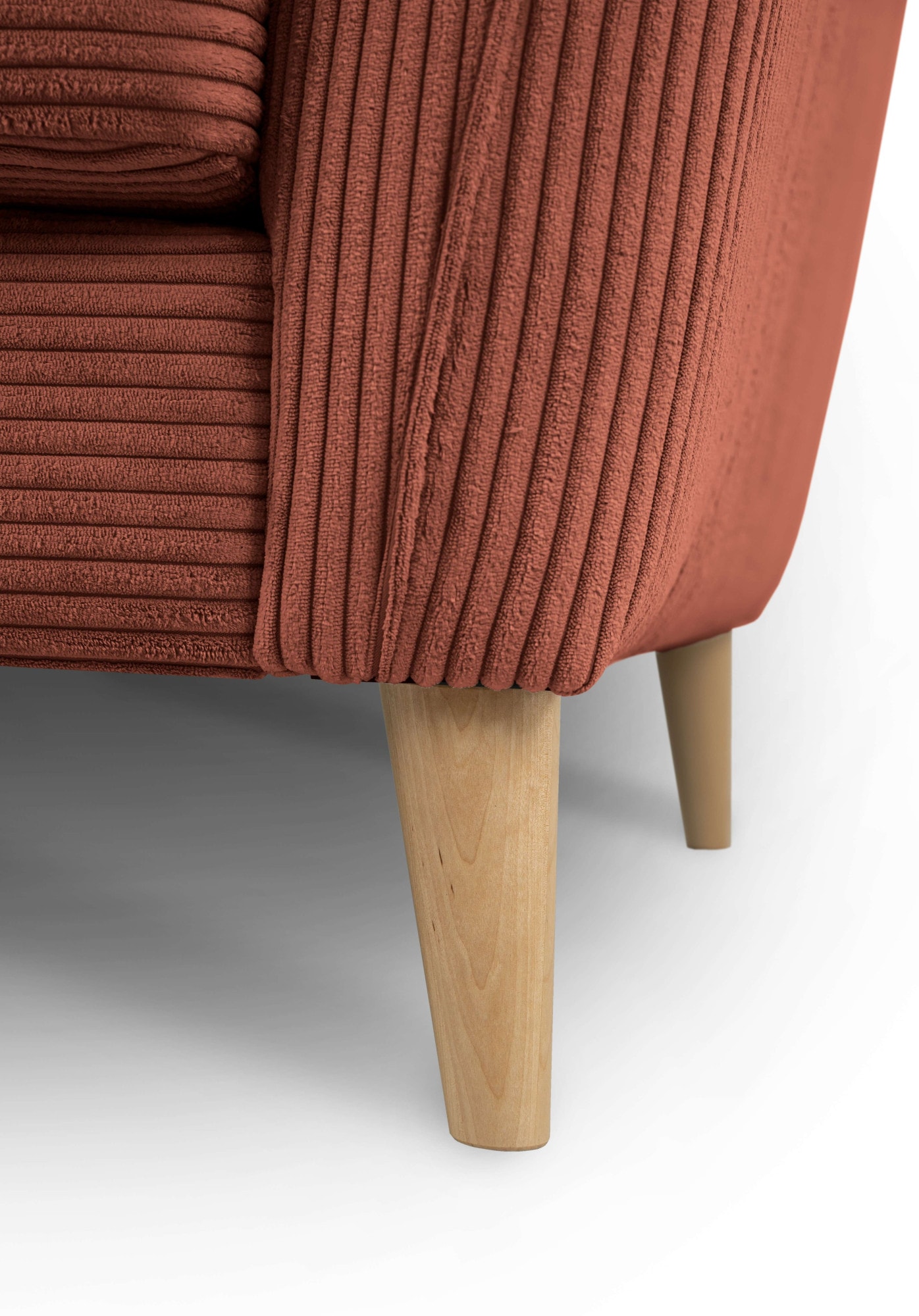 Home affaire Ecksofa »MARSEILLE (242/152cm),L-Form, Rec. rechts/links«, Massivholzbeine aus Eiche, in verschieden Bezügen und Farbvarianten