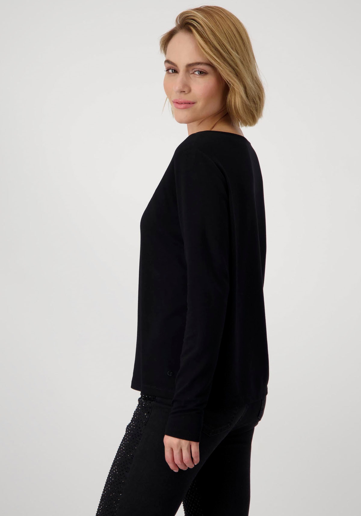 Monari Rundhalsshirt, mi Cut-Out