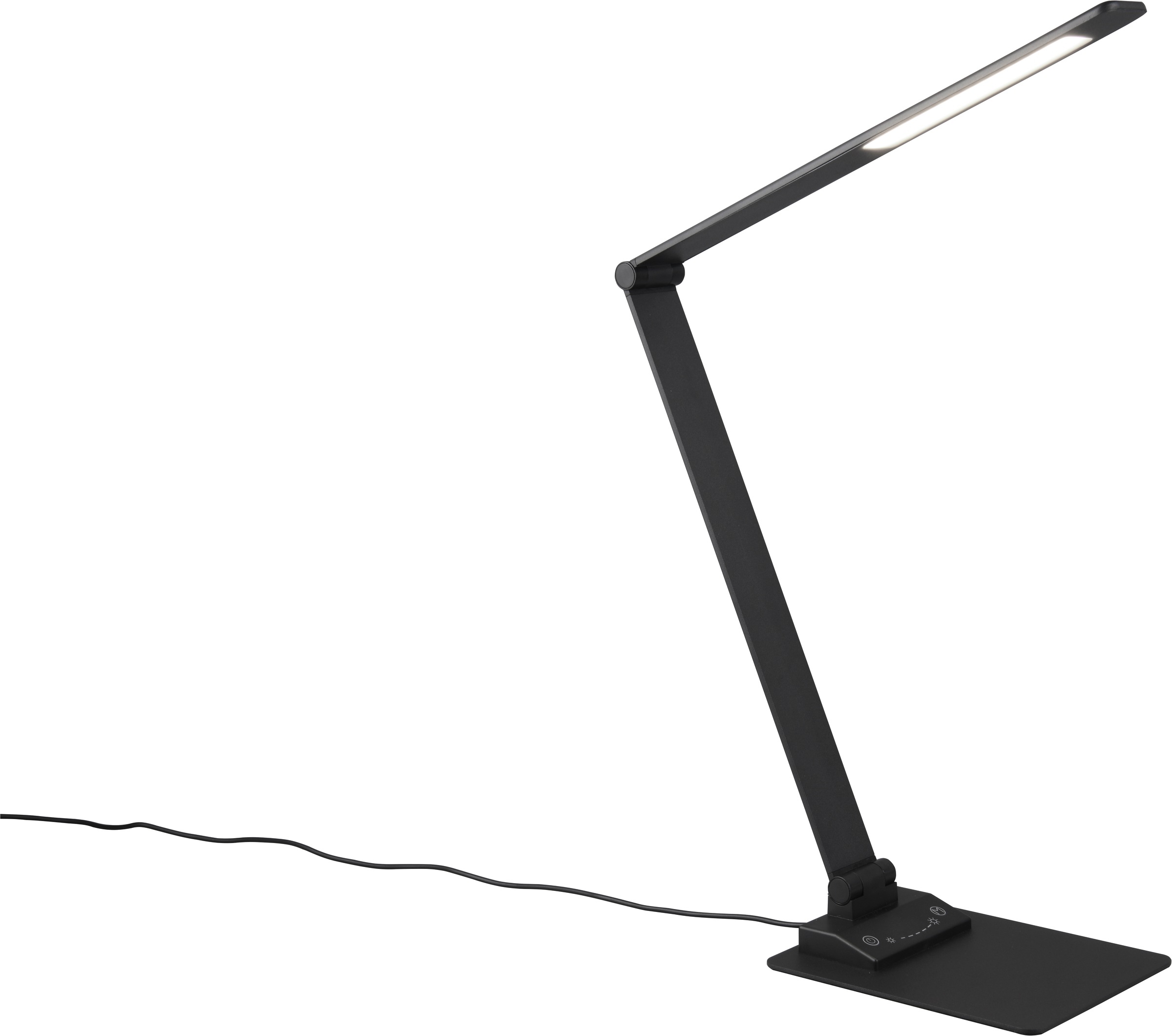 TRIO Leuchten LED Schreibtischlampe »TRAVIS, LED Leselampe 6,5W 650 Lumen CCT Lichtfarbe 3000/5000/6500K« LED-Board 1 Stk. Farbwechsler mit USB-A und USB-C Ladeanschluss, kippbar dimmbar Höhe max 72cm