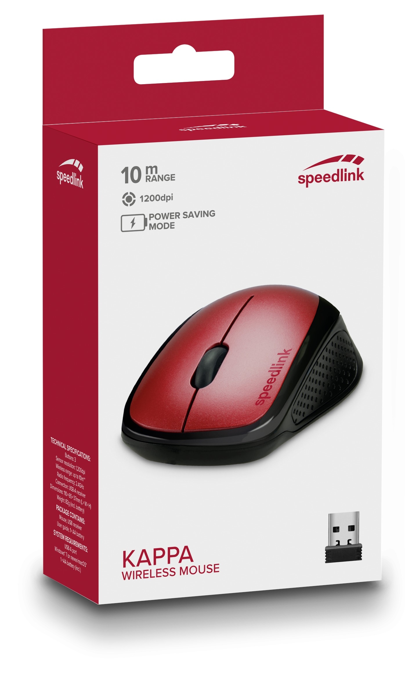 Speedlink Maus »KAPPA red«, Funk