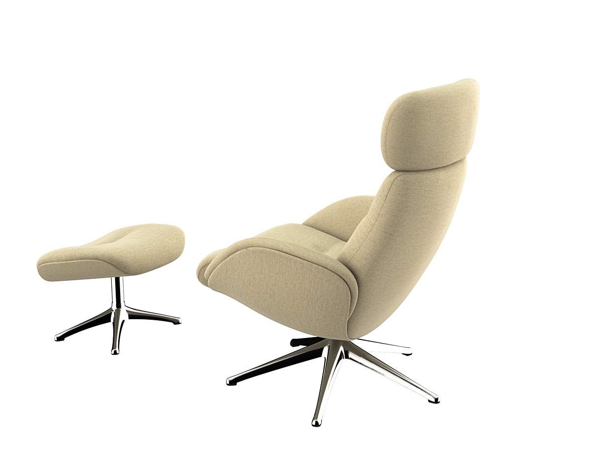 FLEXLUX Relaxsessel »Elegant, Funktionsessel, Polstersessel, Armlehnen-, TV-Fernsehsessel,«, Premium Komfort, Rücken- und Kopfteilverstellung, Drehbar, Fuß Alu