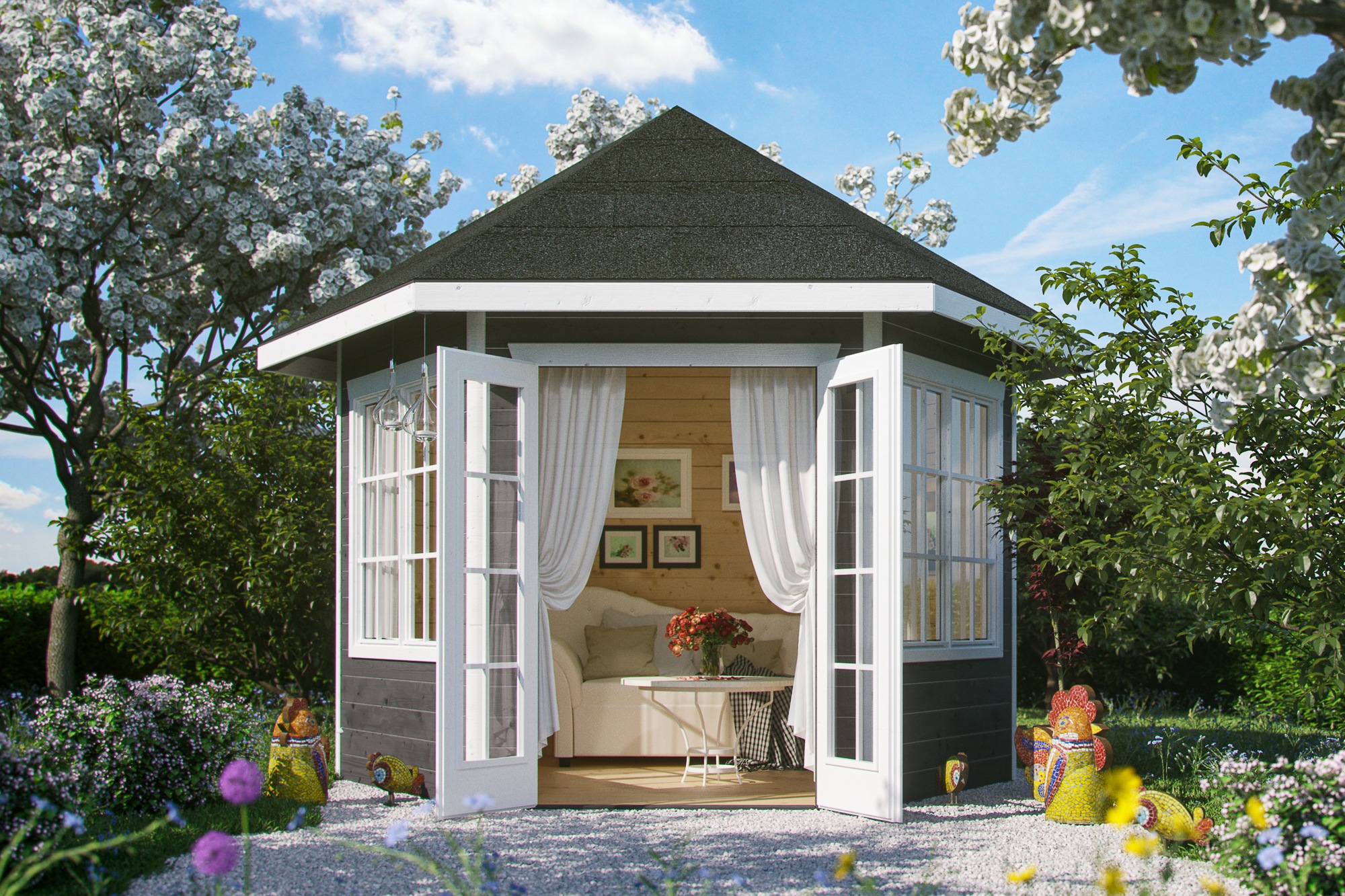 Skanholz Holzpavillon »Almelo«, 350 x 303cm