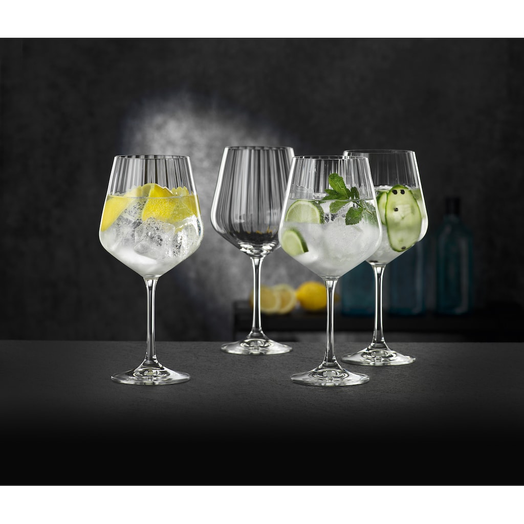 Nachtmann Cocktailglas »Optic«, (Set, 4 tlg.), Gin Tonic, 640 ml, 4-teilig