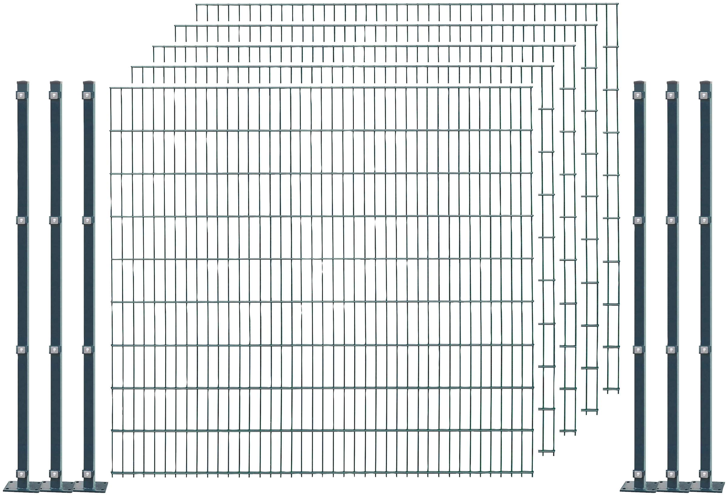 Arvotec Doppelstabmattenzaun »EASY 183 zum Aufschrauben«, Zaunhöhe 183 cm, Zaunlänge 2 - 60 m