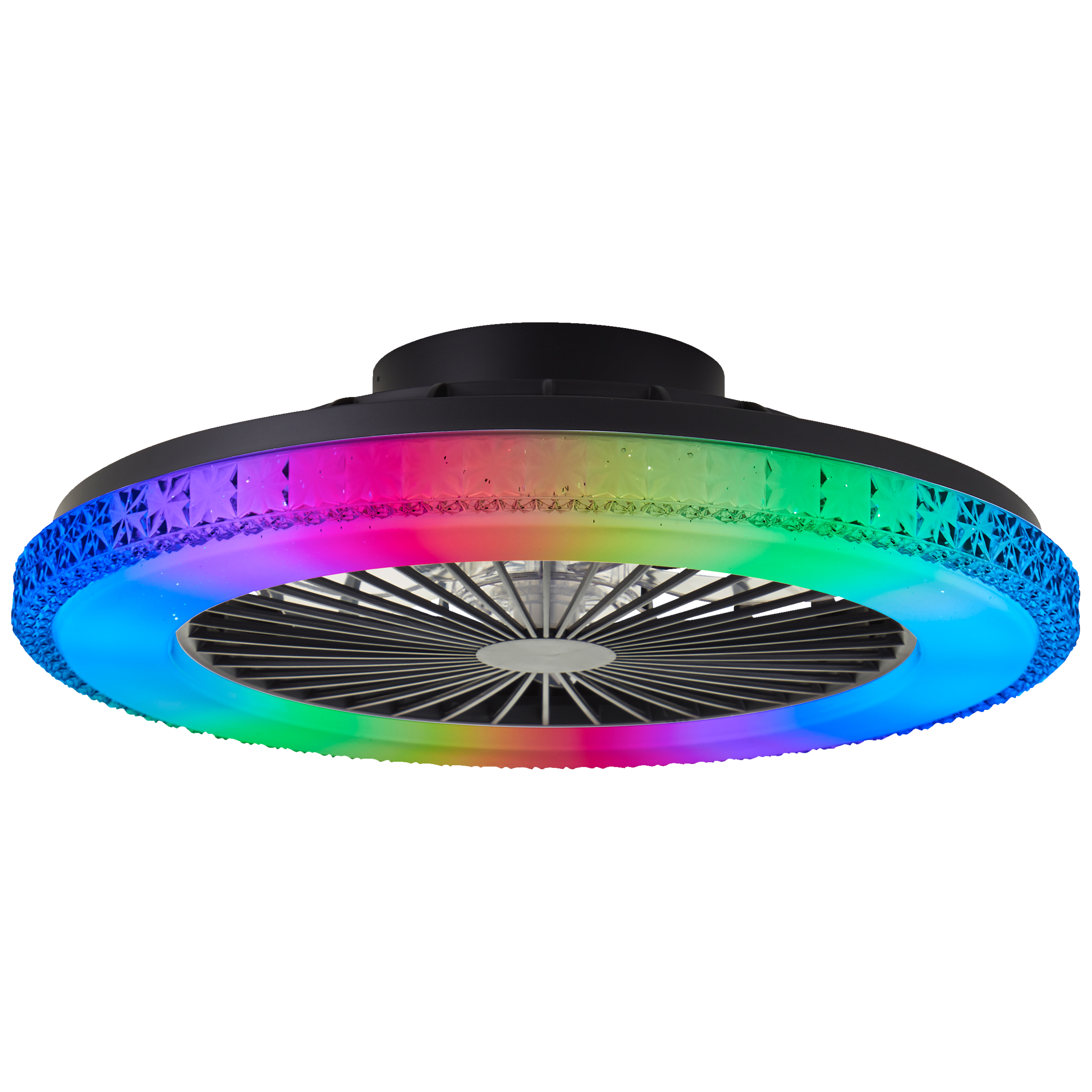 Brilliant LED Deckenleuchte »Badria«, mit Ventilator, 49 cm, digitales RGB, 4700 lm, dimmbar, 3000-6500 K