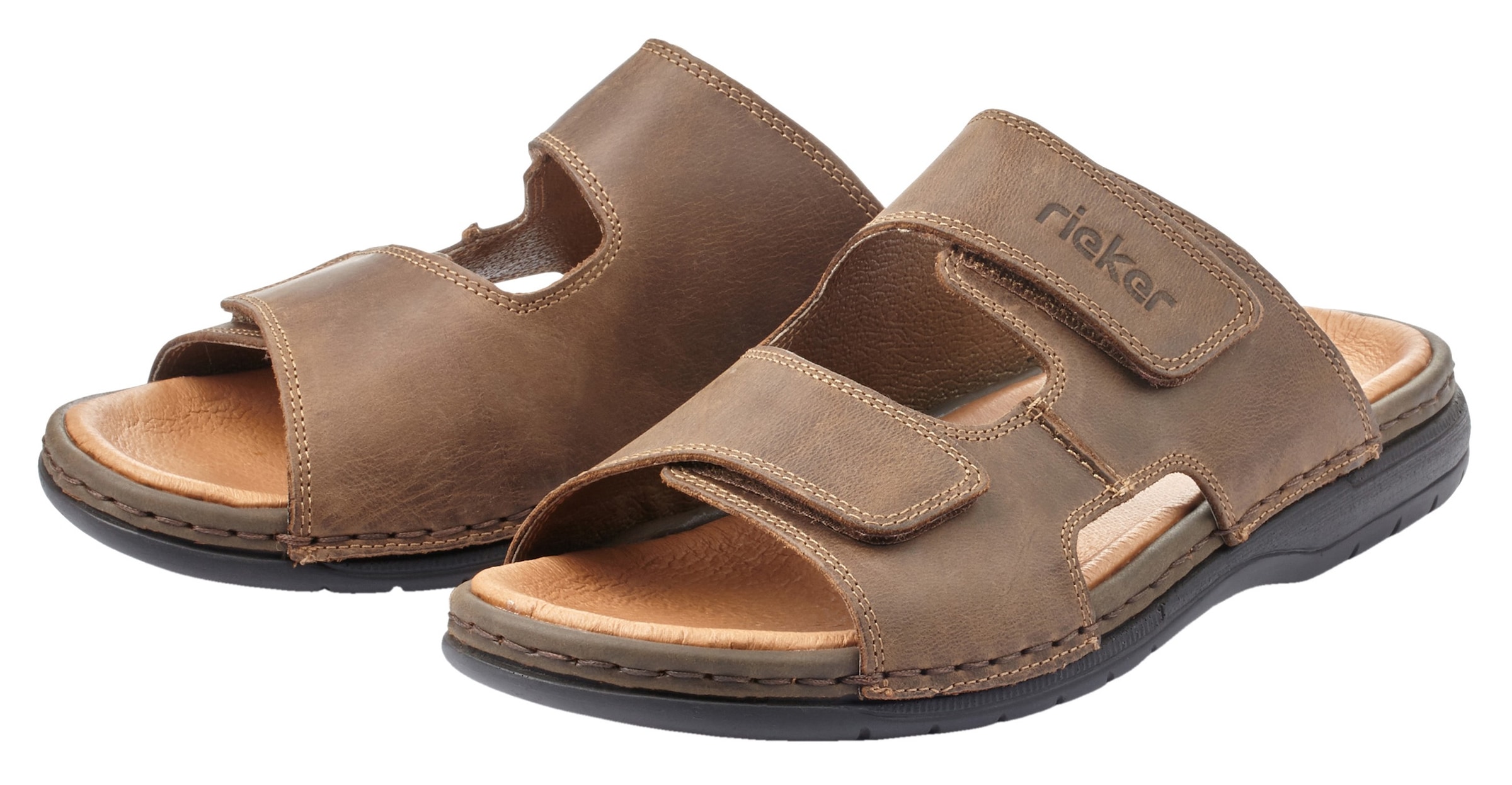 Rieker Pantolette, Sommerschuh, Strandschuh, Hausschuh mit weicher Innensohle