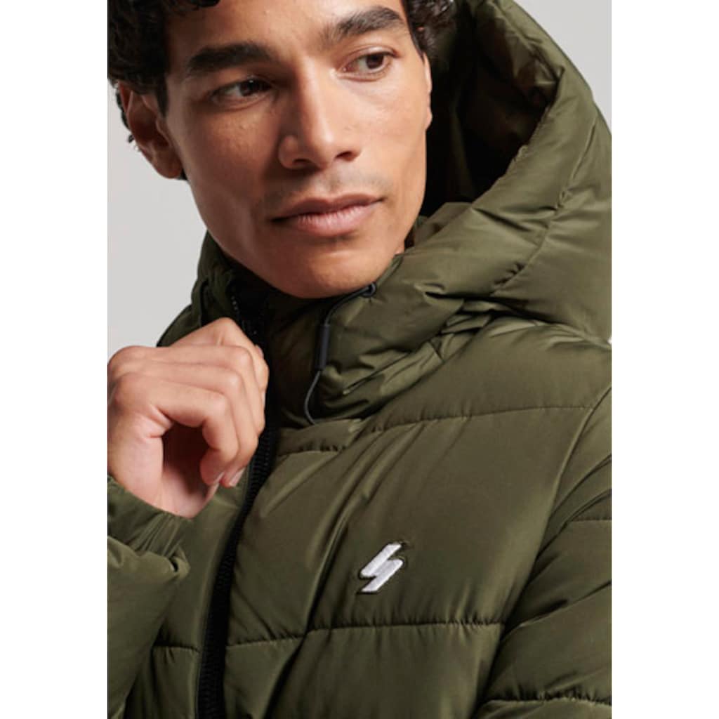 Superdry Steppjacke »HOODED SPORTS PUFFR JACKET«, mit Kapuze