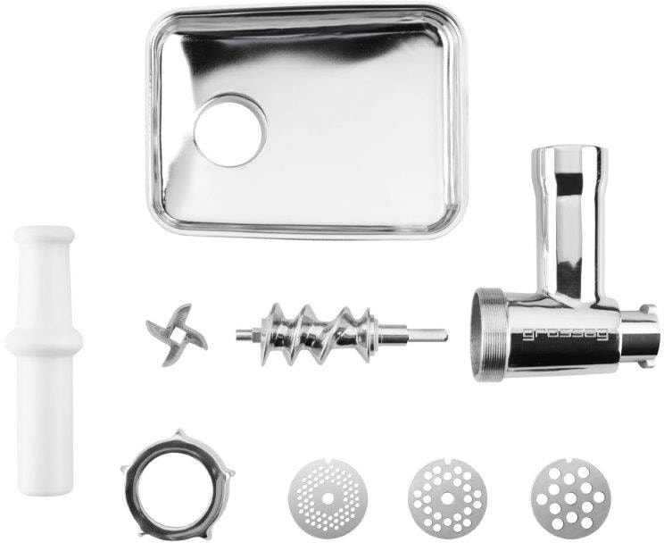 grossag Fleischwolfaufsatz »KFW 600 Set«, (Set, 11 tlg.), inkl.Wurstfüll-Vorsatz und Spritzgebäck-Vorsatz