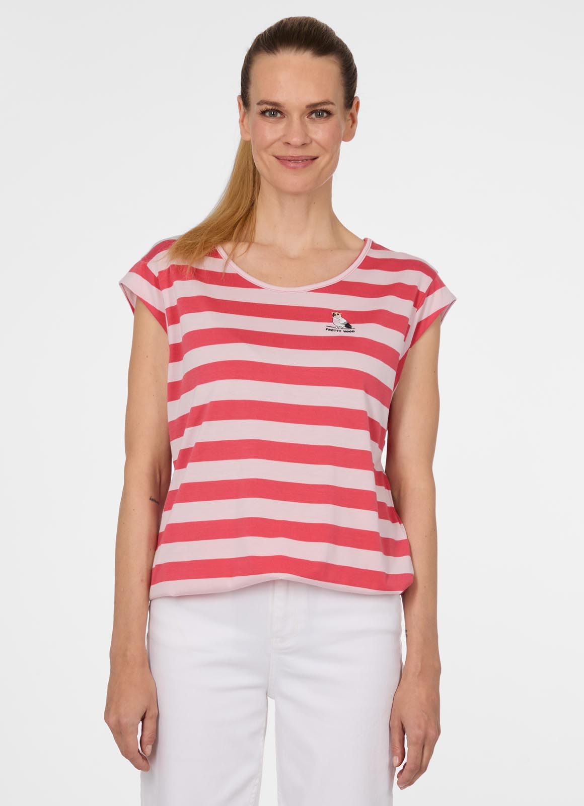 Ragwear T-Shirt »TULSA STRIPES« in Jersey-Qualität, normale Passform, mit geradem Abschluss