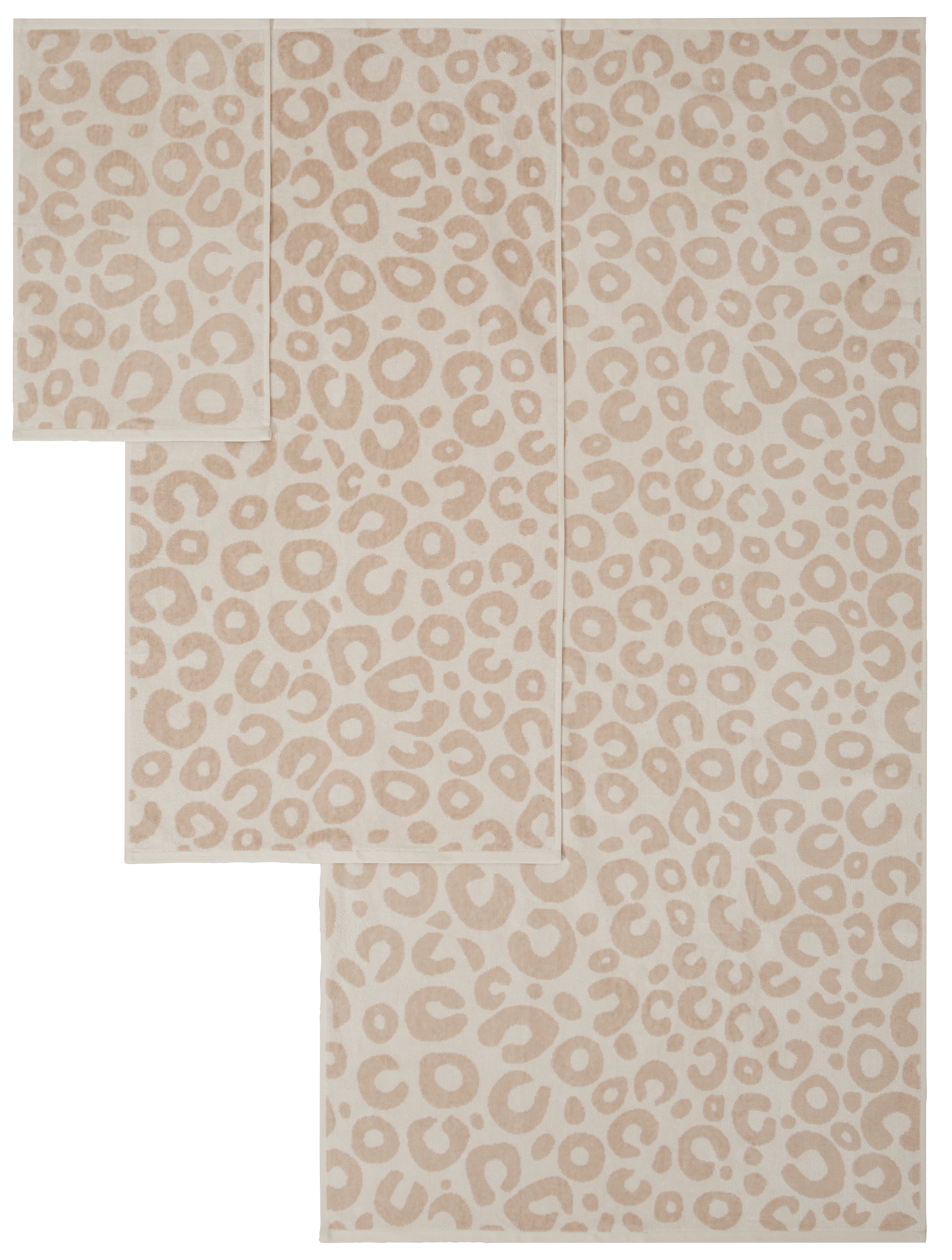 my home Handtuch Set »Anna Leopardmuster, 8-tlg Handtuch-Set, 100% Baumwolle«, Set, 8 tlg., Walkfrottee, Duschtücher, Handtücher und Gästetücher, weich, saugstark, modern