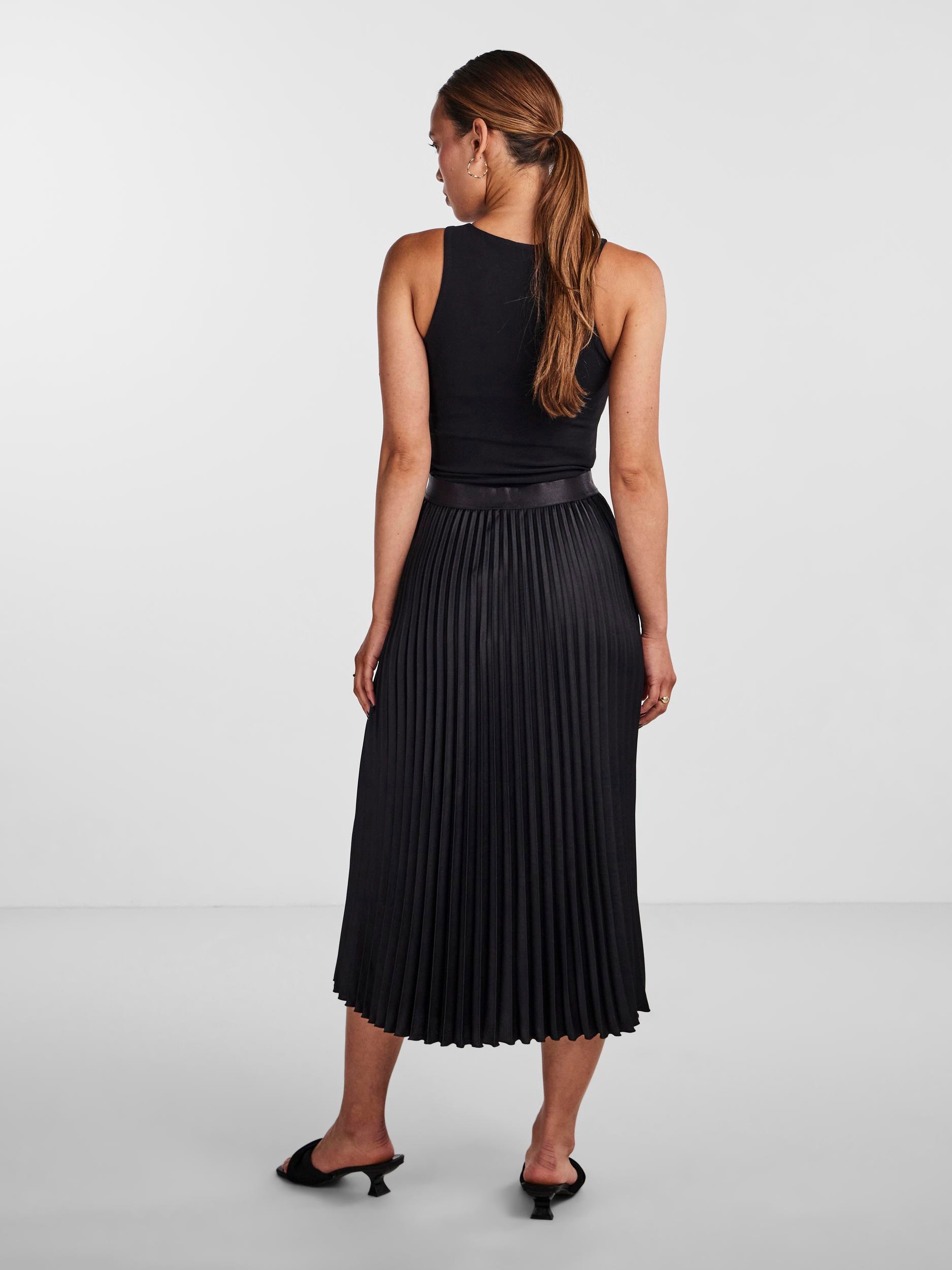 Y.A.S Plisseerock »YASCELINE HW MIDI SKIRT S. NOOS«