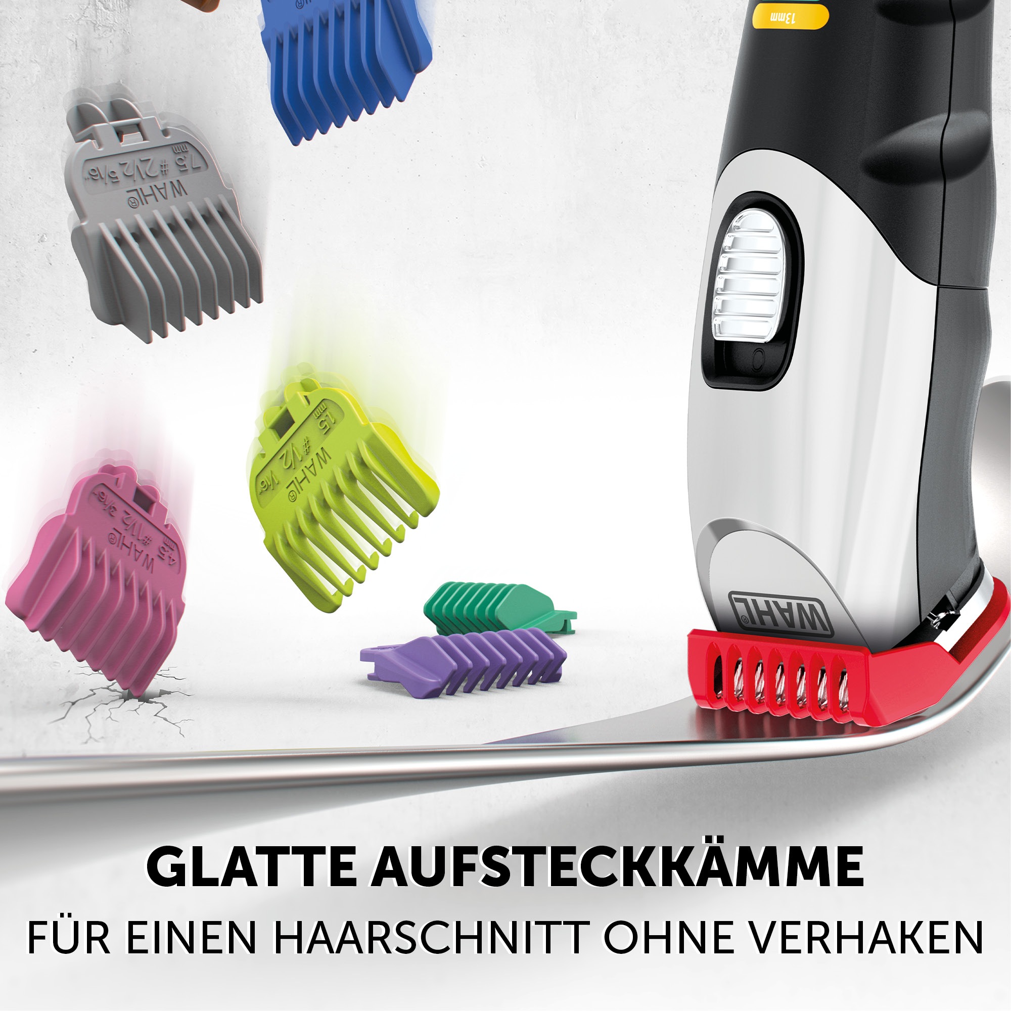 Wahl Bartschneider »Color Trim«, 9 Aufsätze, Farbcodierte Aufsteckkämme, Lithium-Ionen-Technologie, USB Aufladung