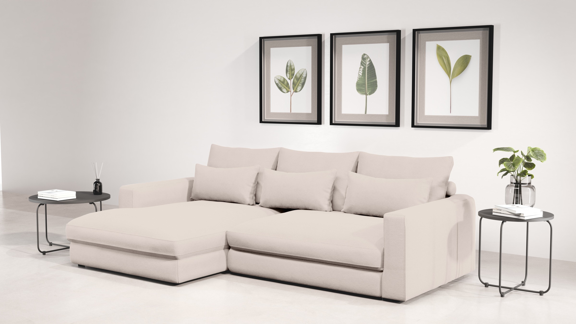 Home affaire Ecksofa »Darwin, viele Kissen, extra tiefe Sitzfläche, 271/89/ günstig online kaufen