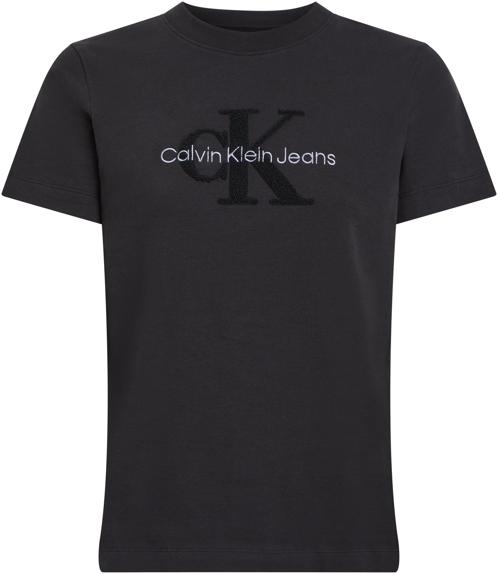 Calvin Klein Jeans T-Shirt »CHENILLE MONOLOGO REGULAR TEE«, mit Logostickerei