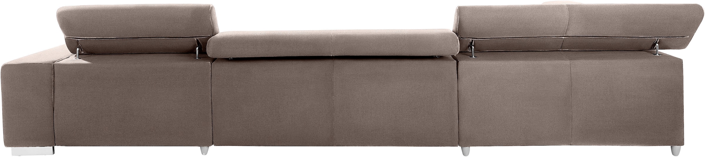 COTTA Wohnlandschaft »Orion U-Form«, mit Kopfteilverstellung & 6 Nierenkissen