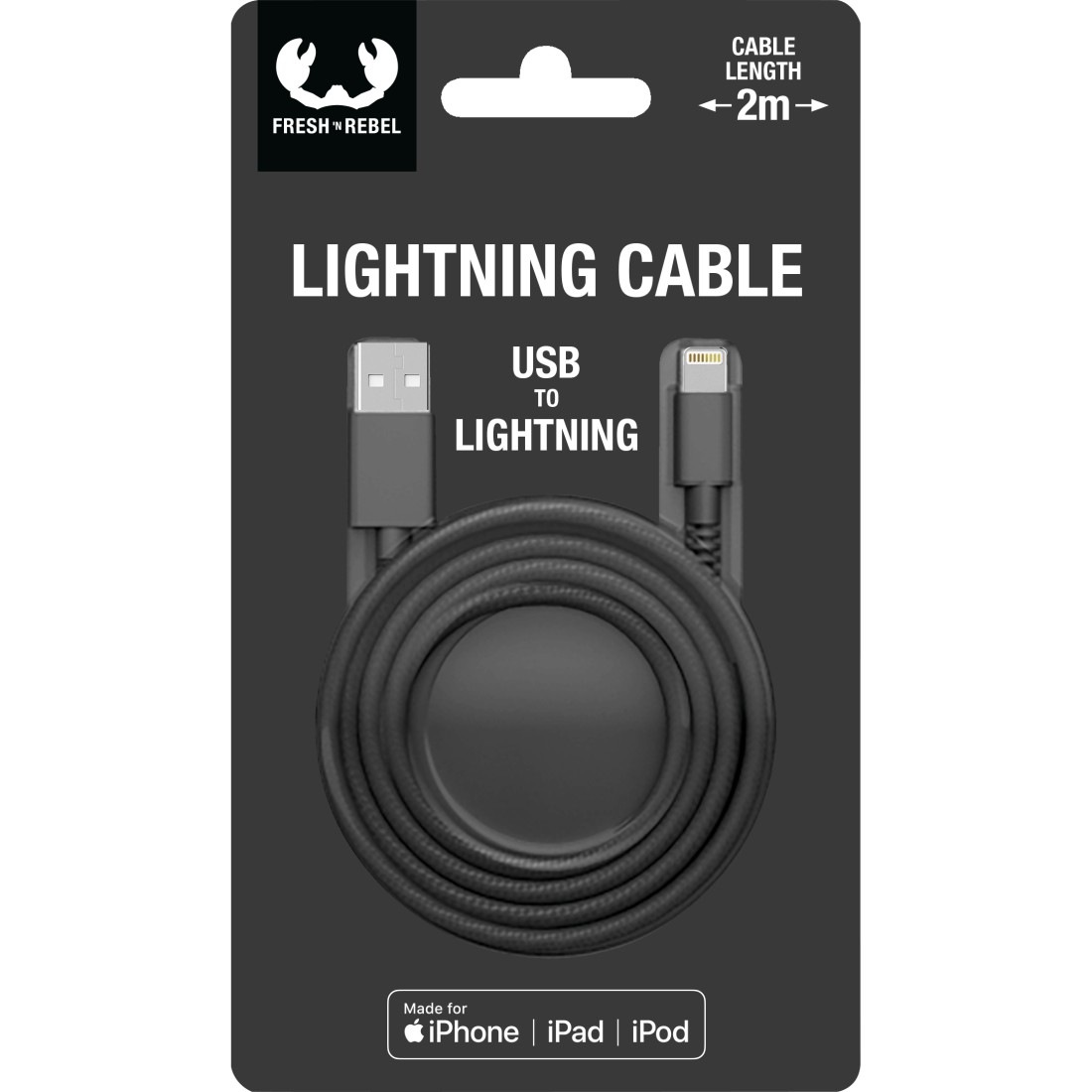 Fresh´n Rebel Smartphone-Kabel »USB - Lightning-Kabel "Fabriq", 2m«, Lightning-USB Typ A, 200 cm