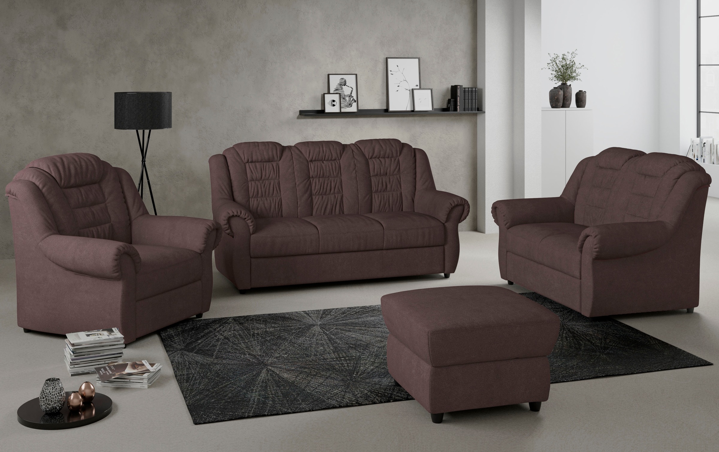 Home affaire 3-Sitzer »Boston«, Sofa mit hoher Rückenlehne