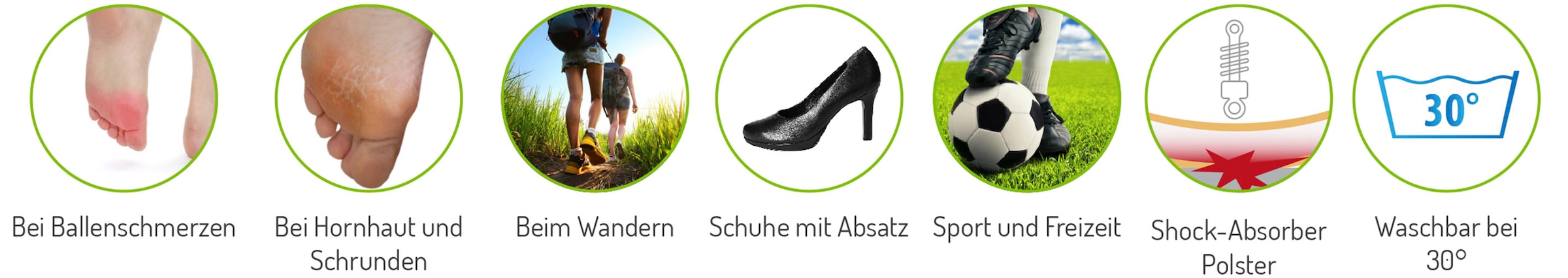 Fußgut Fussballenpolster »Vorfuß Ballenpolster Supersoft« Optimale Druckverteilung, Vorfußpolster, schützt vor Reibung und Druck