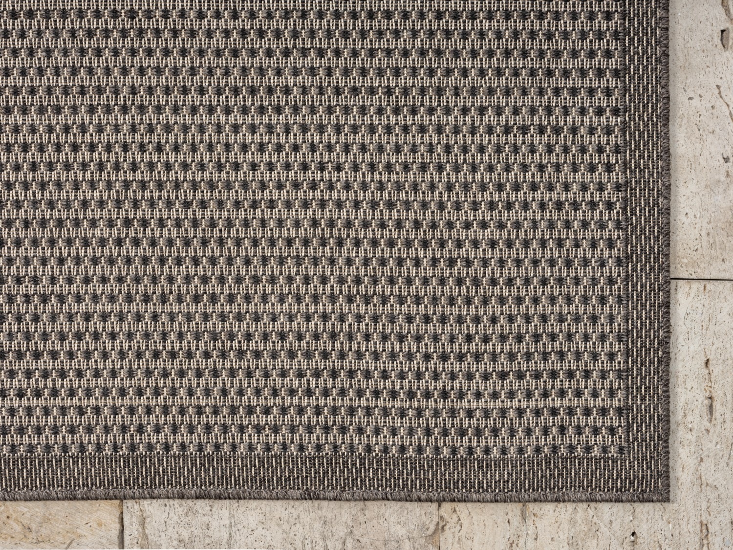 Myflair Möbel & Accessoires Teppich »Natura Lagerräumung«, rechteckig, 6 mm Höhe, Uni Farben, mit Bordüre, Outdoor geeignet, Balkon, Terrasse