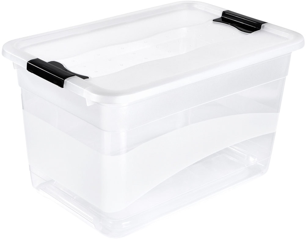 keeeper Aufbewahrungsbox »Cornelia, 4er Set,  52 L, 59,5 x 39,5 x 34 cm« durch Clips verschließbar, Griffe am Boden