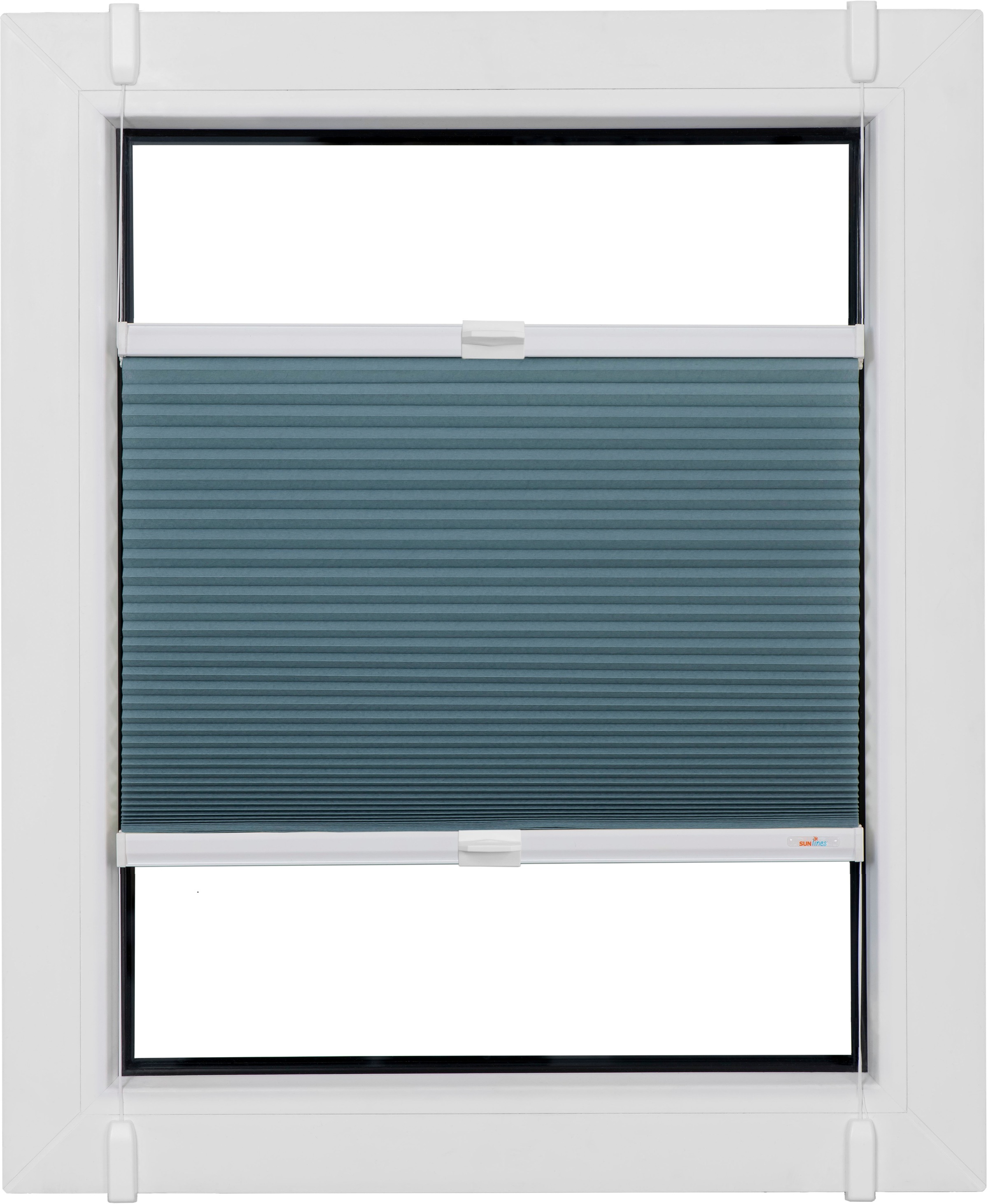 sunlines Wabenplissee »One Size Style Honeycomb TL«, blickdicht, ohne Bohren, verspannt, Zubehörfarbe weiß, zum Klemmen