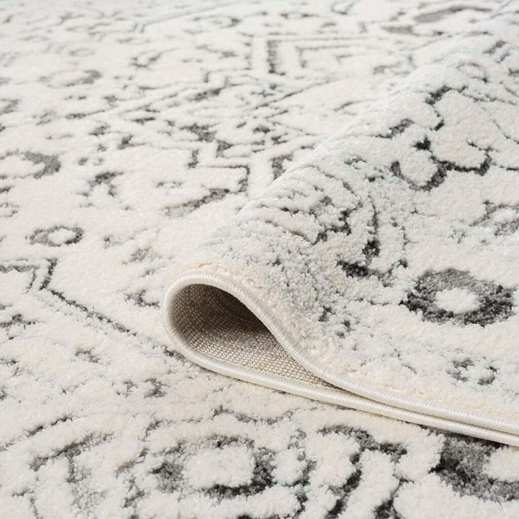 Carpet City Teppich »LOUNGE 0638« rund 15 mm Höhe Kurzflor-Teppich Modern, Hoch-Tief-Struktur, Wohnzimmer, Schlafzimmer