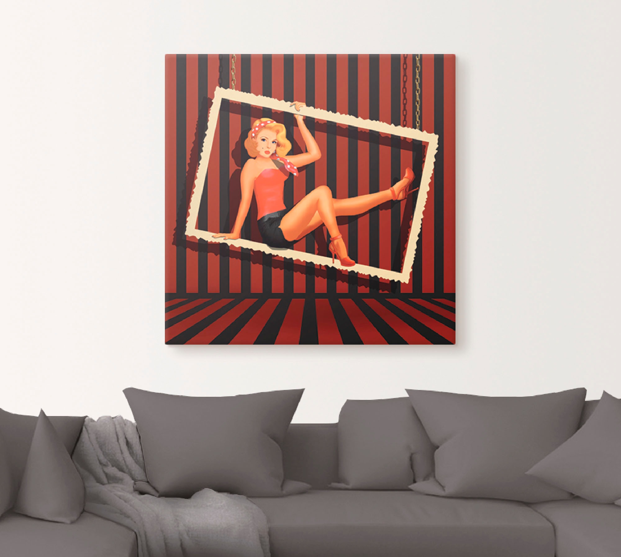 Artland Wandbild »Schönheit aus den 50er Jahren«, Frau, (1 St.), als Leinwandbild, Wandaufkleber in verschied. Größen