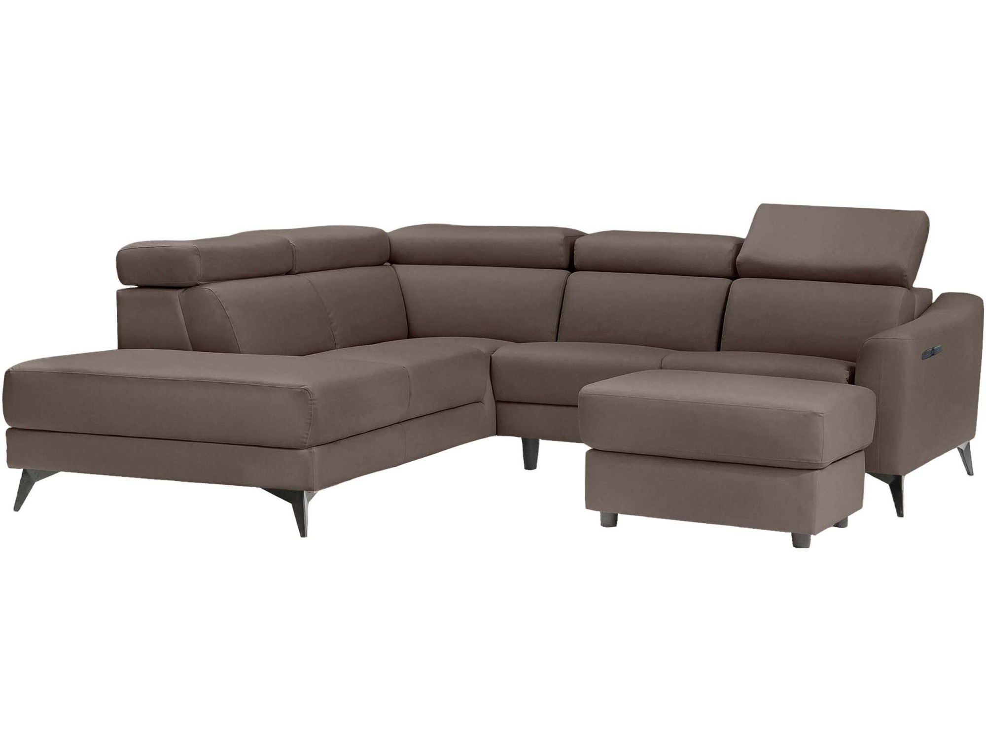 Places of Style Ecksofa »Valerio«, mit 1 elektrischer Relaxfunktion und USB-Anschluß