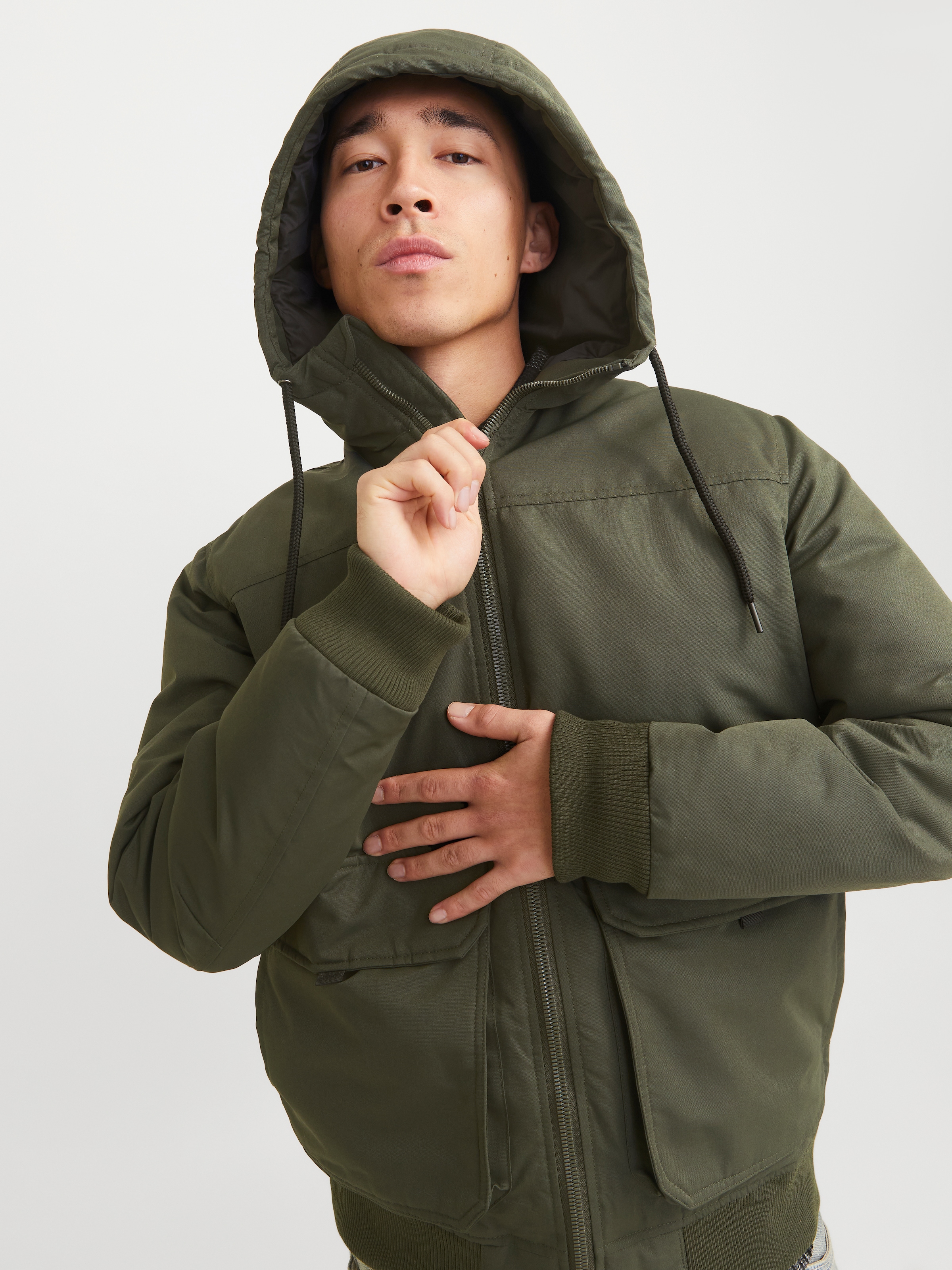 Jack & Jones Bomberjacke »JJCONSTRUCT BOMBER«, mit Kapuze