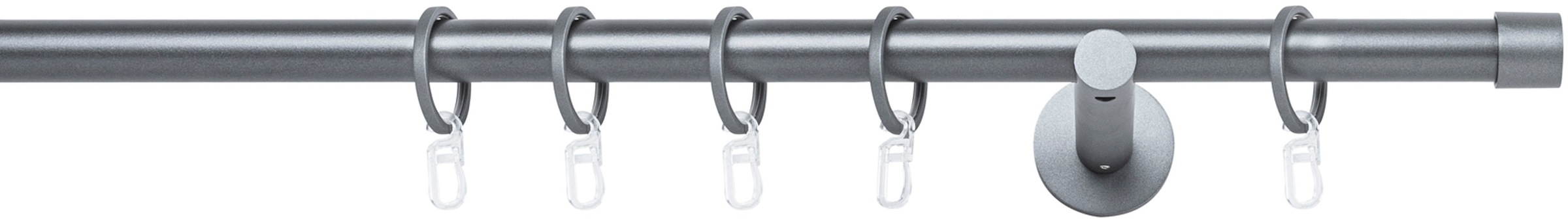 mydeco Gardinenstange »20mm Cap Wandträger 12 cm«, 1 läufig-läufig, Fixmaß