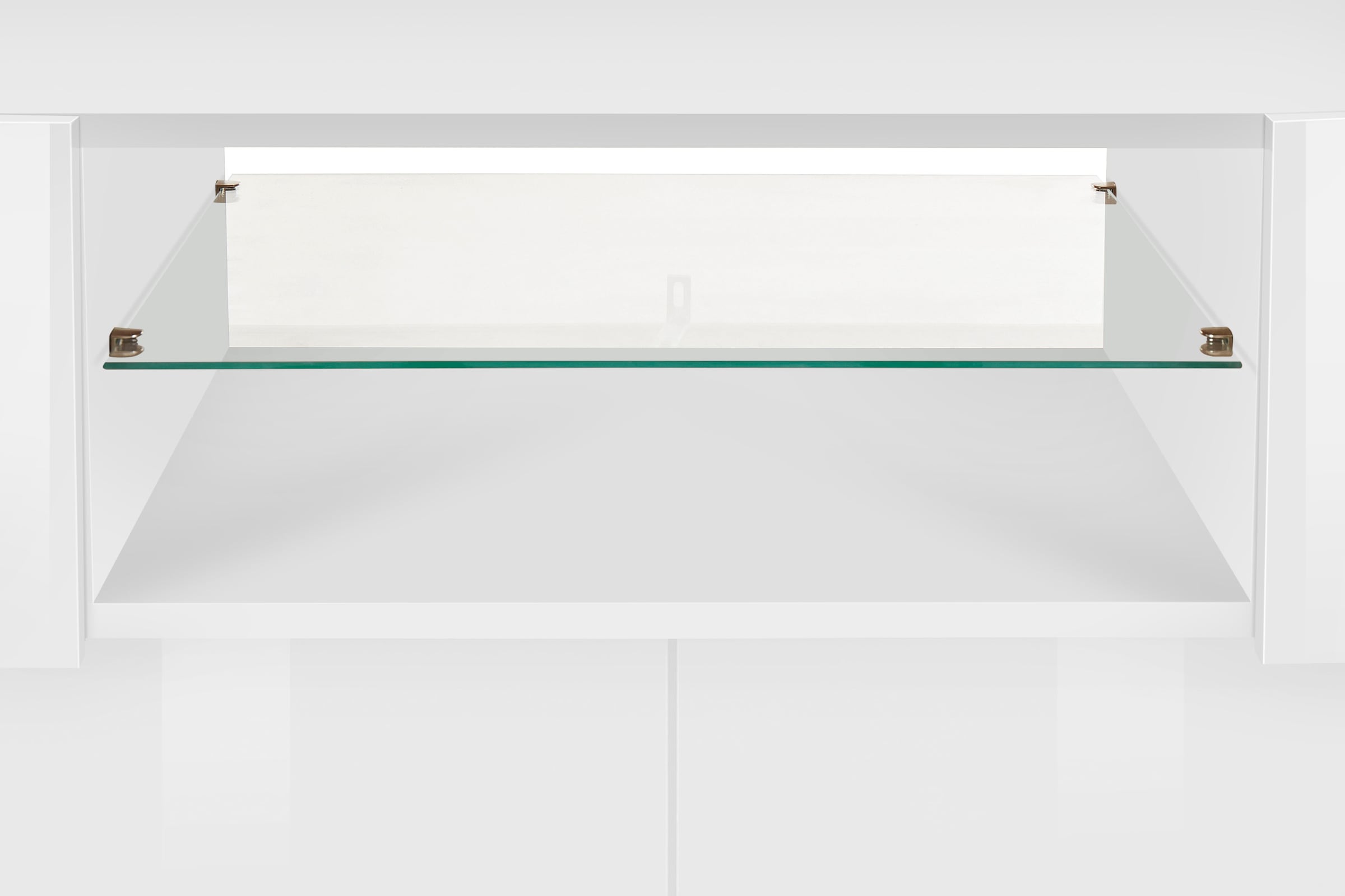 INOSIGN Lowboard »Coro,Lowboard,TV-Kommode,TV-Möbel,TV-Bank«, mit 2 Klappen, 2 Türen, 1 Glasboden, Breite 220