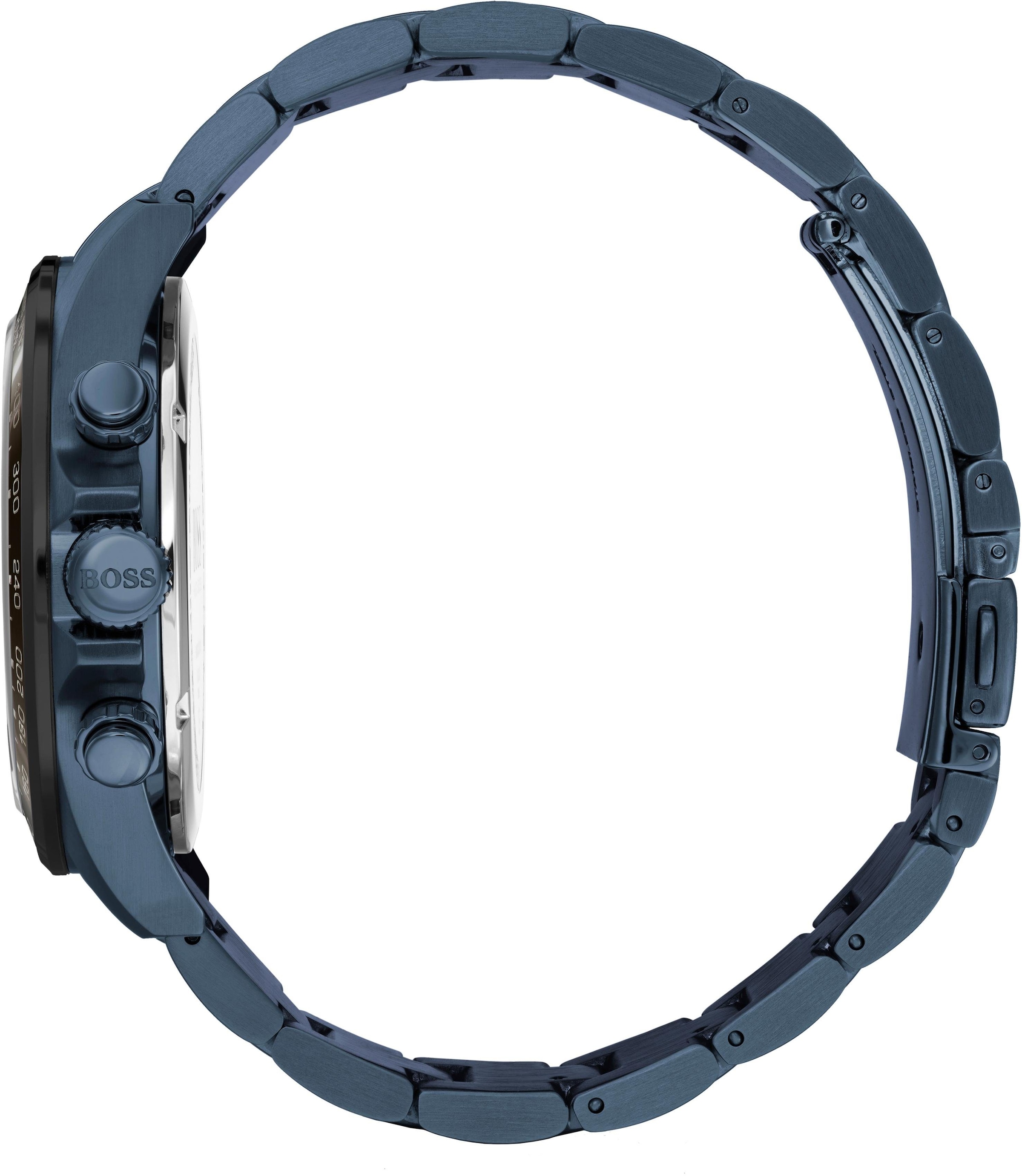 BOSS Chronograph »HERO«, Quarzuhr, Herrenuhr, Armbanduhr, Stoppfunktion, Edelstahlarmband