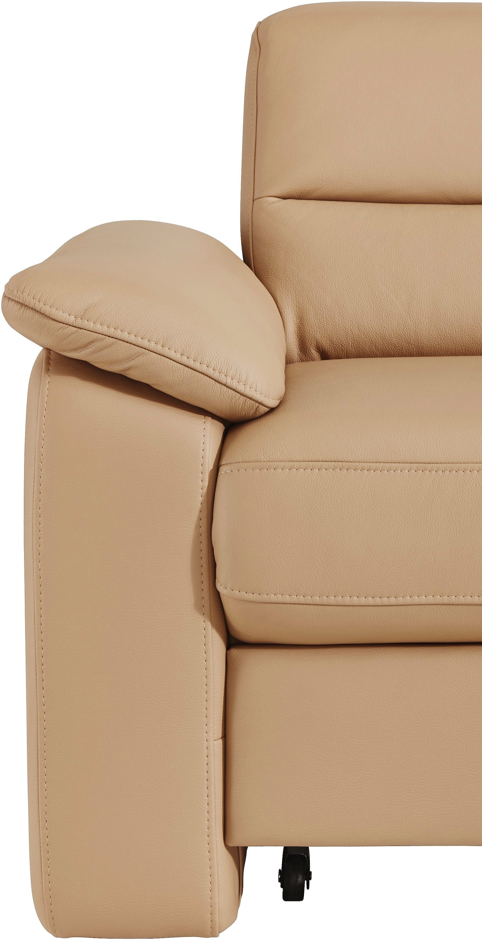 sit&more Ecksofa »Ascara L-Form«, inklusive Boxspring/Federkern-Polsterung, wahlweise mit Bettfunktion