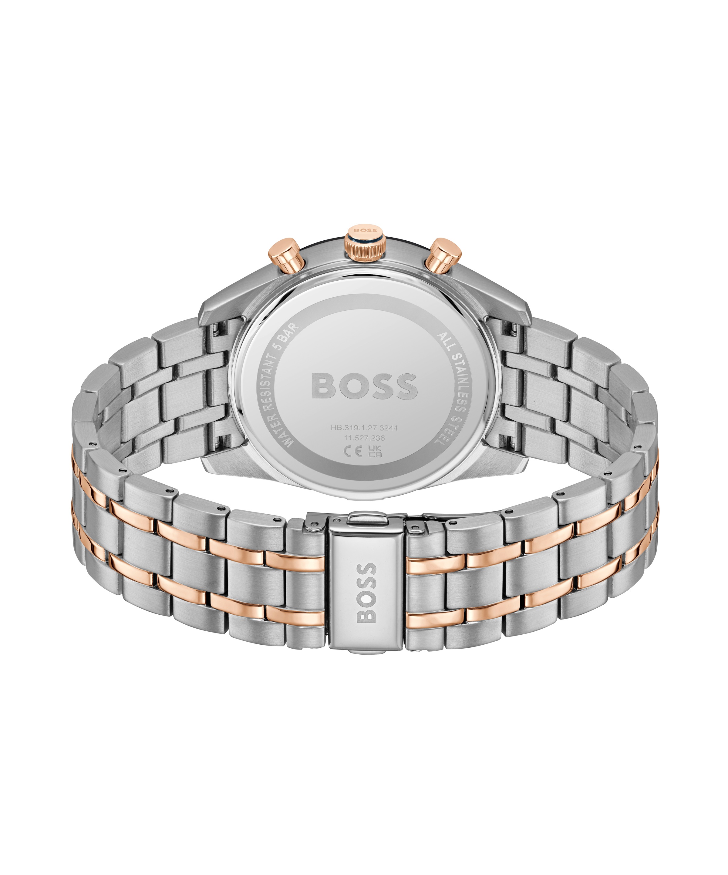 BOSS Multifunktionsuhr »TOURMASTER« Quarzuhr, Armbanduhr, Herrenuhr, Edelstahlarmband, analog, Tag