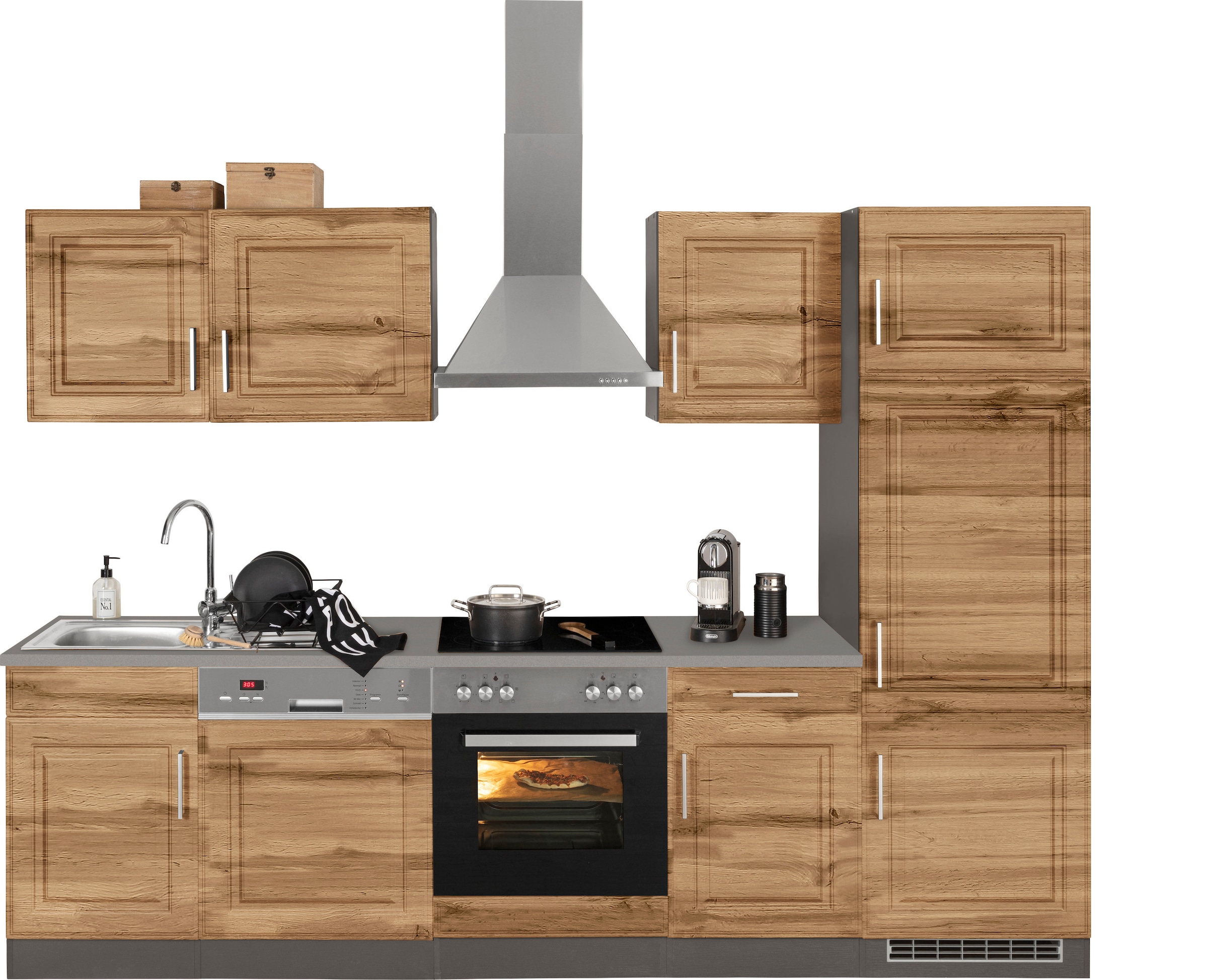 KOCHSTATION Küchenzeile »KS-Stockholm«, Breite 280 cm, mit hochwertigen MDF günstig online kaufen