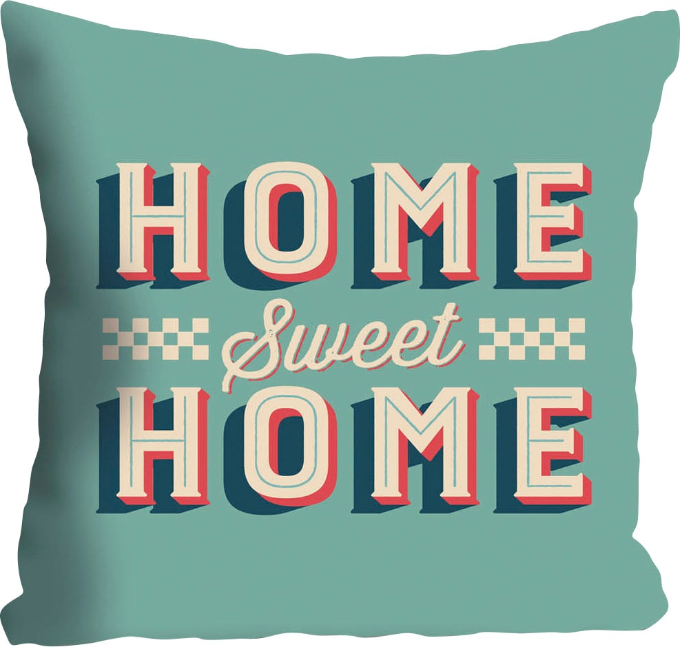 queence Dekokissen »Home sweet Home«, mit Schriftzug, Kissenhülle ohne Füll günstig online kaufen