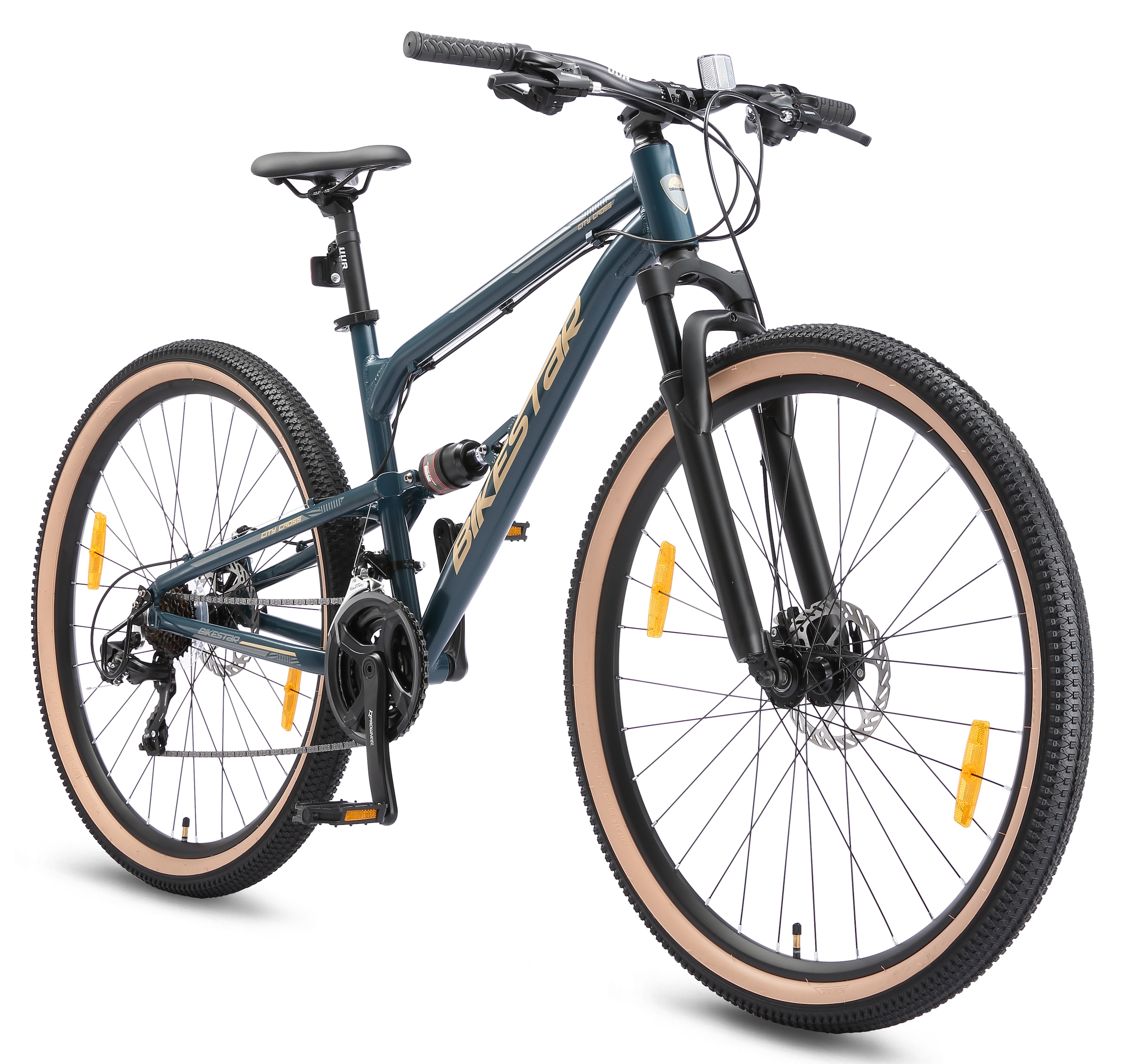 Bikestar Mountainbike 21 Gang Shimano RD-TY300 Schaltwerk Kettenschaltung für Damen und Herren, Kettenschaltung