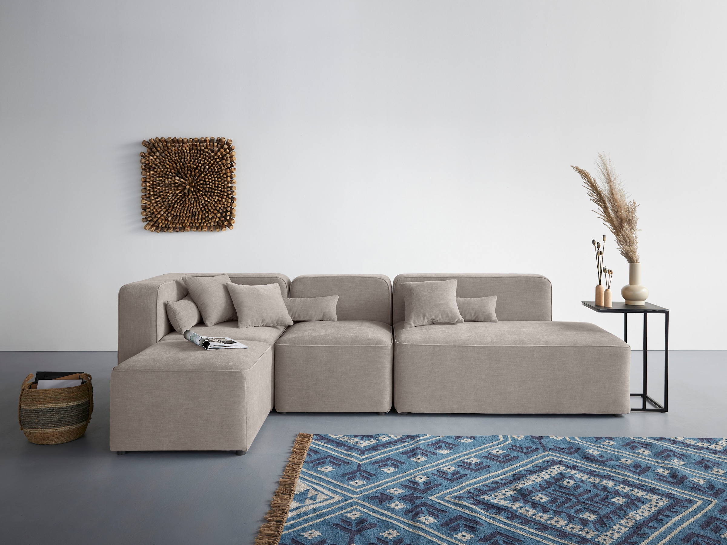 Home affaire Ecksofa »Sundstrup L-Form« Modulserie, individuelle Zusammenst günstig online kaufen
