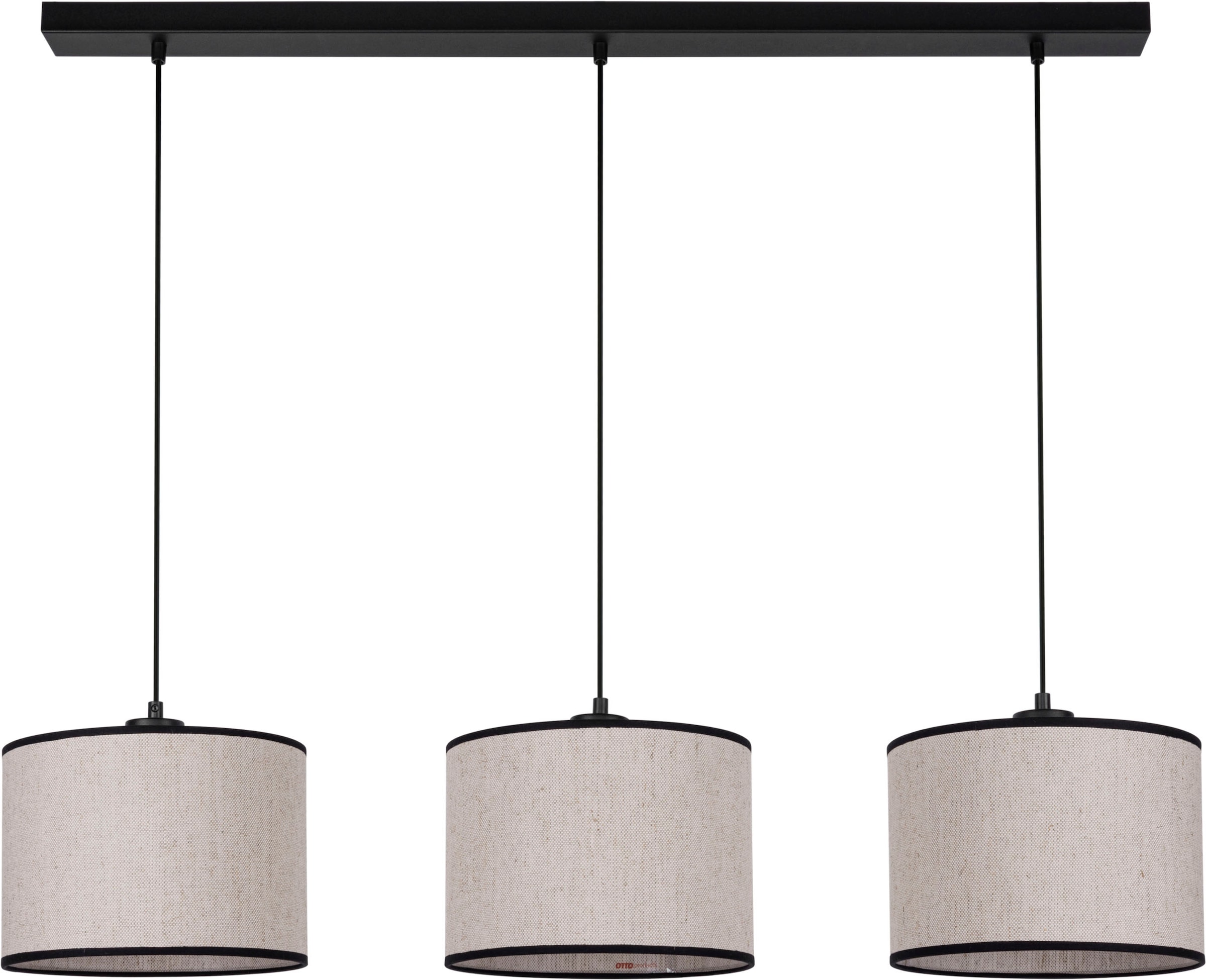 andas Pendelleuchte »Virrat, im skandinavischen Stil«, 3 flammig, Leuchtmittel E27 | Leuchtmittel wechselbar, Pendellampe mit Leinenschirm, im zeitlosen Design, Made in Europe