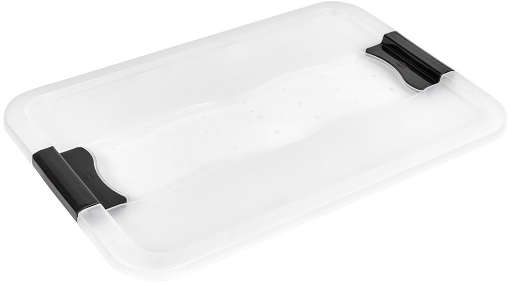 keeeper Aufbewahrungsbox »Cornelia, 4er Set,  28 L, 59,5 x 39 x 19,5 cm« durch Clips verschließbar, Griffe am Boden