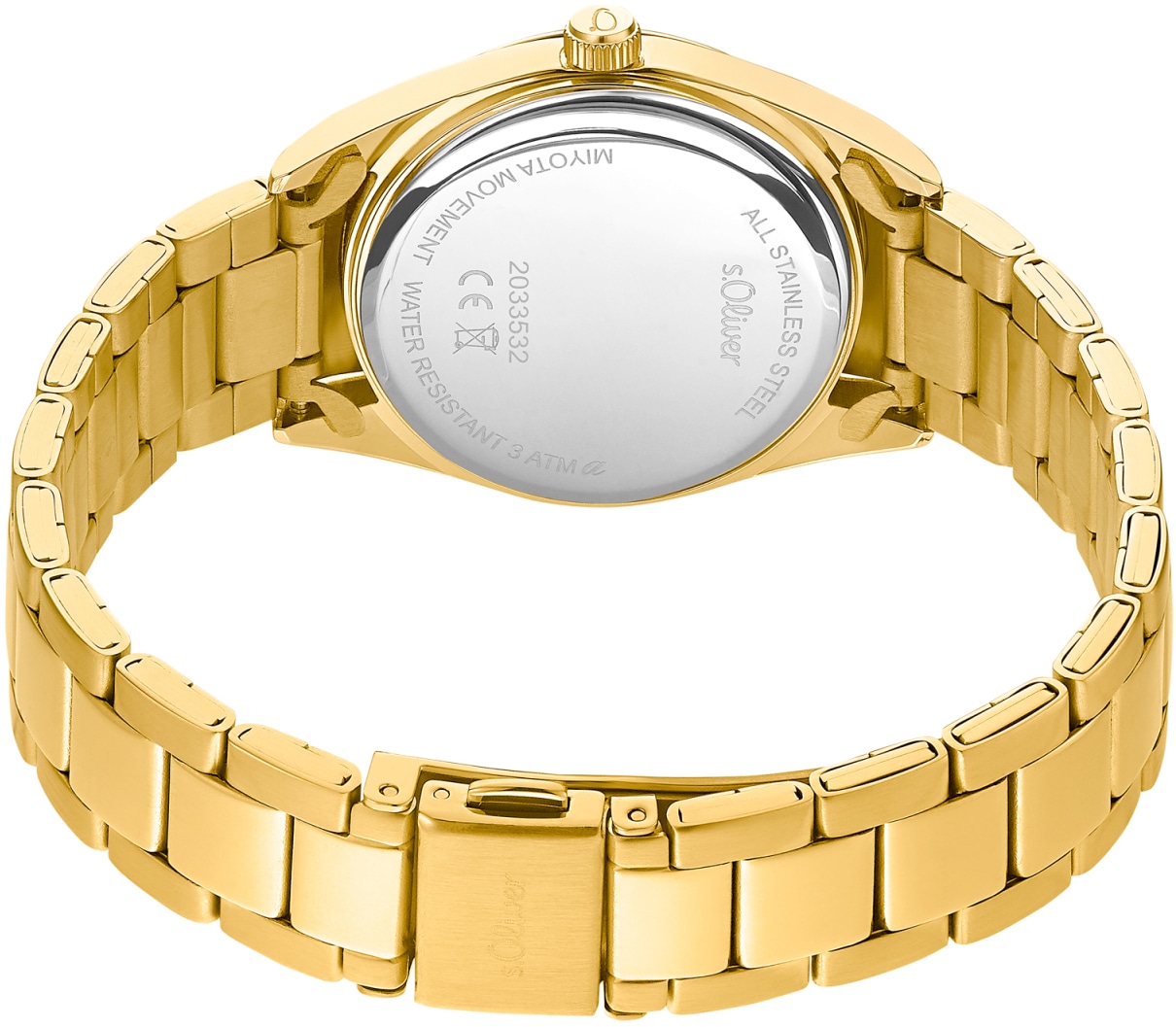 s.Oliver Quarzuhr, Armbanduhr, Damenuhr, Datum, analog, Edelstahlarmband