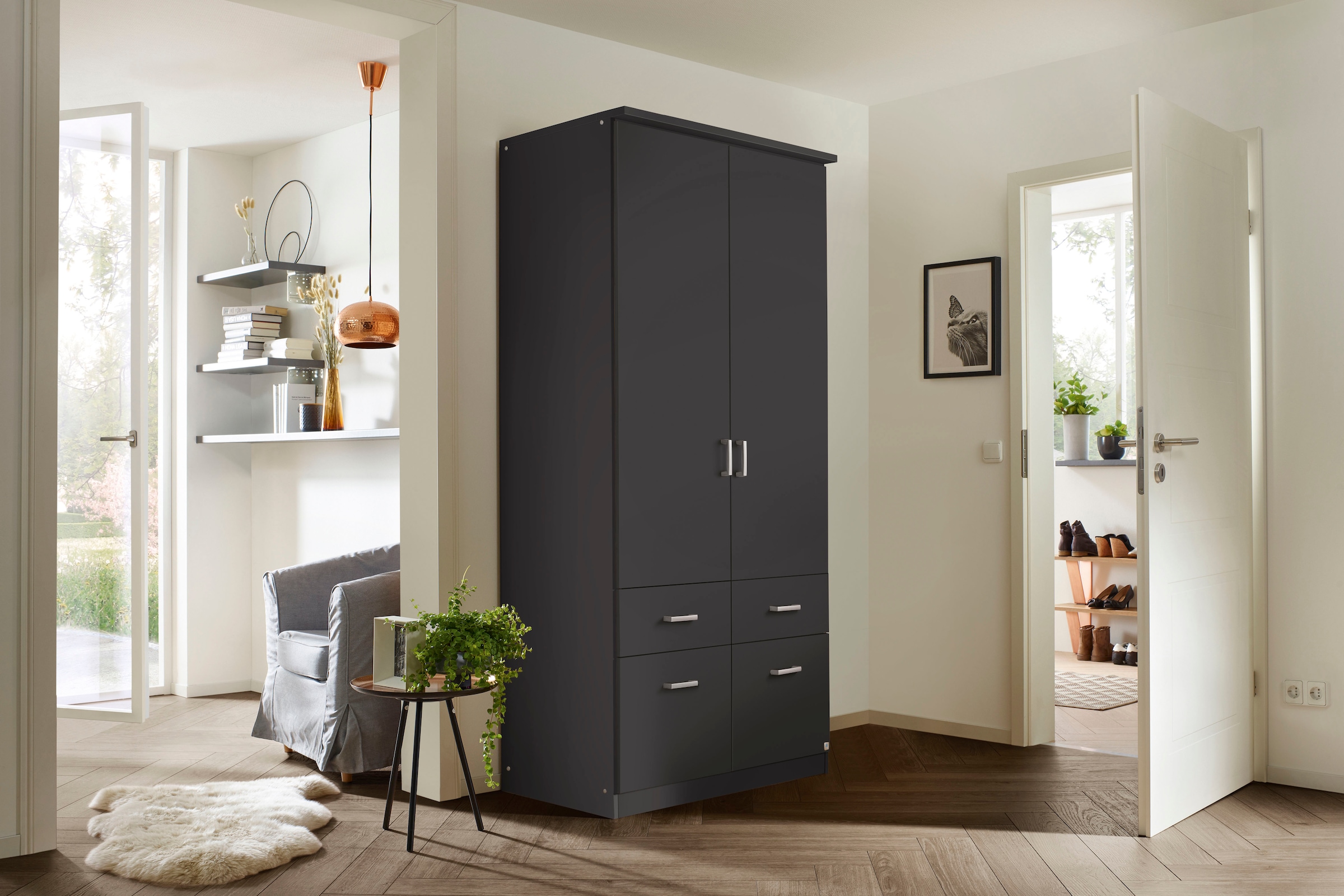 rauch Kleiderschrank »Kleiderschrank Schrank Garderobe deckenhoher Schrank BREMEN«, in vielen Farben und Ausführungen MADE IN GERMANY