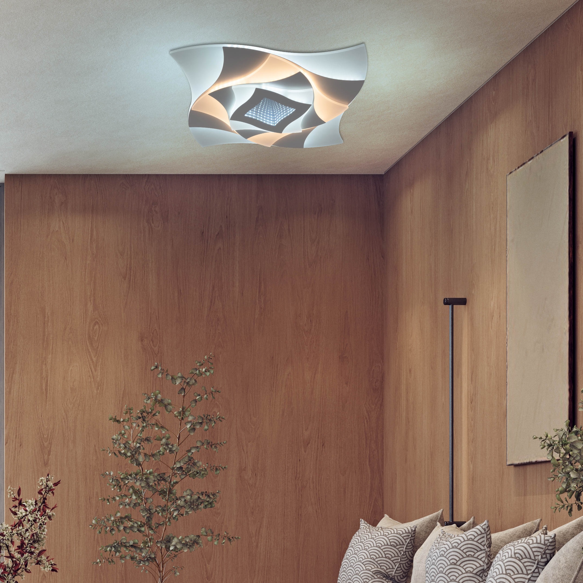 näve LED Deckenleuchte »Liora« LED-Modul 1 Stk. warmweiß - kaltweiß 3D-Effe günstig online kaufen