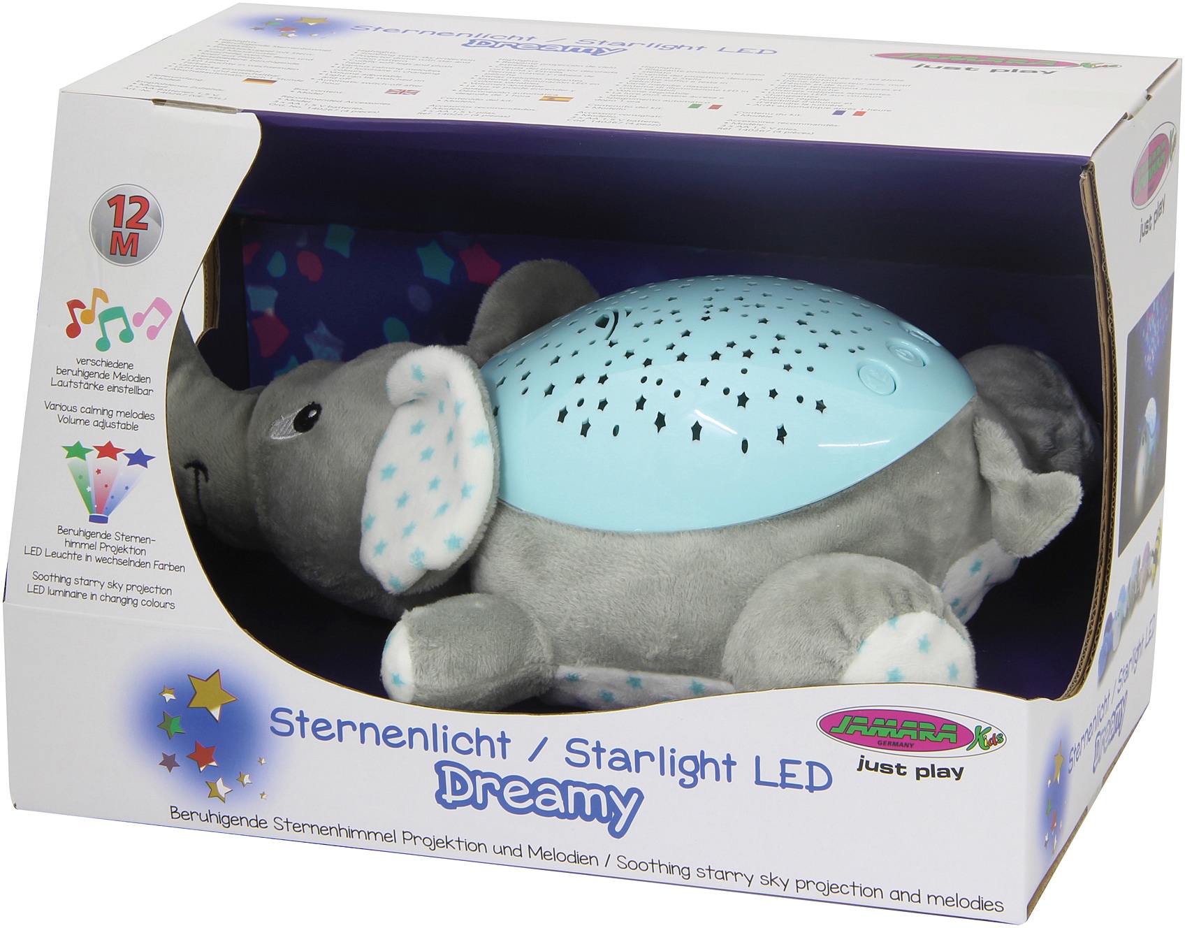 Jamara Kuscheltier »Sternenlicht Dreamy, Elefant«, mit Licht und Sound