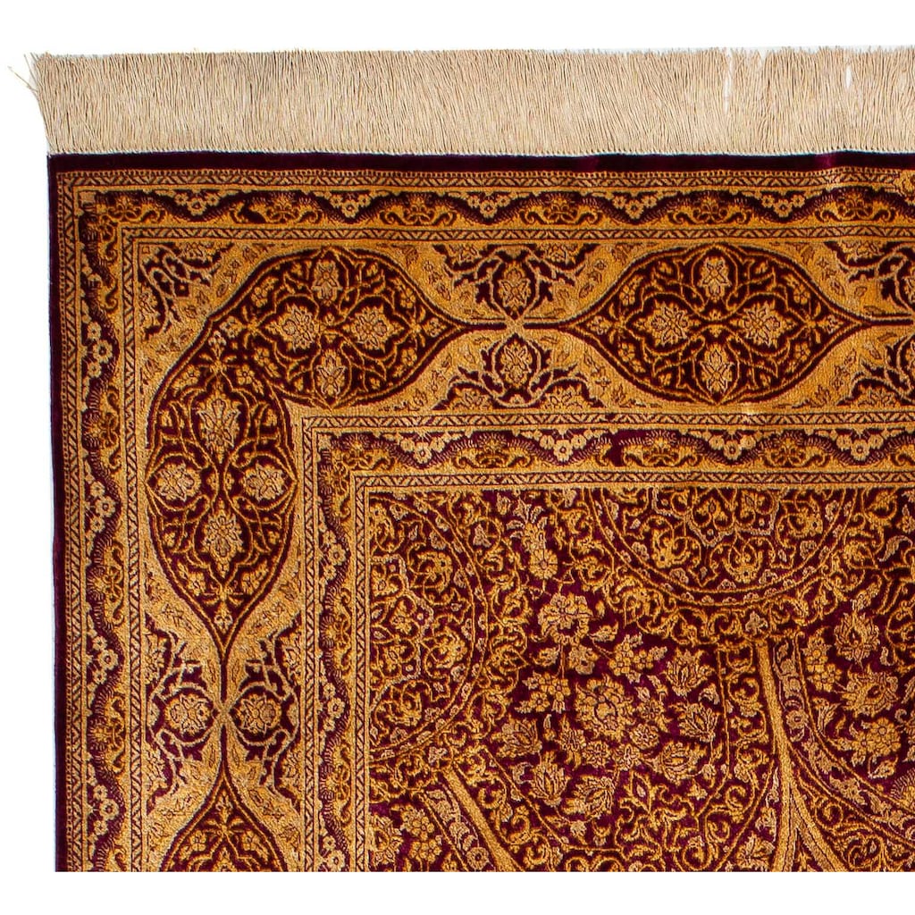 morgenland Seidenteppich »Ghom - Seide Medaillon 216 x 132 cm«, rechteckig