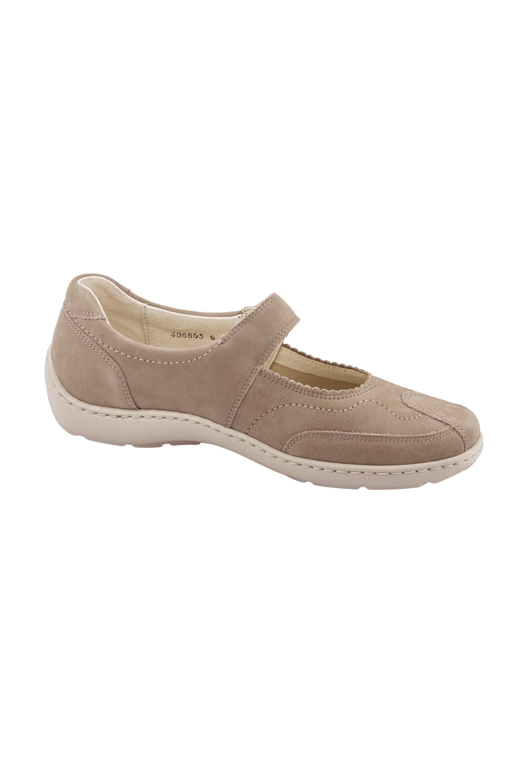 Waldläufer Riemchenballerina »HENNI«  Slipper, Bequemschuh, Klettschuh in komfortabler Weite H (=sehr weit)